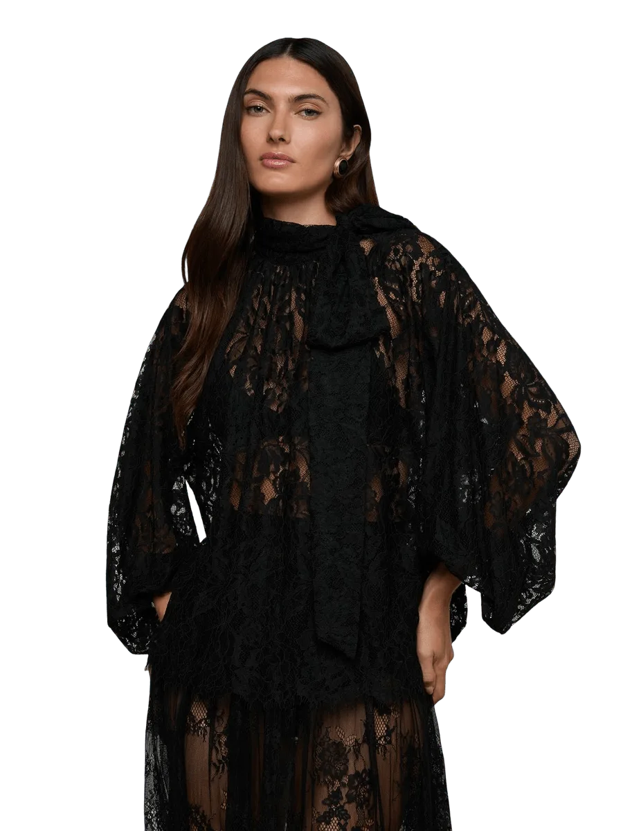 L’Agence Rhett Oversized Lace Blouse