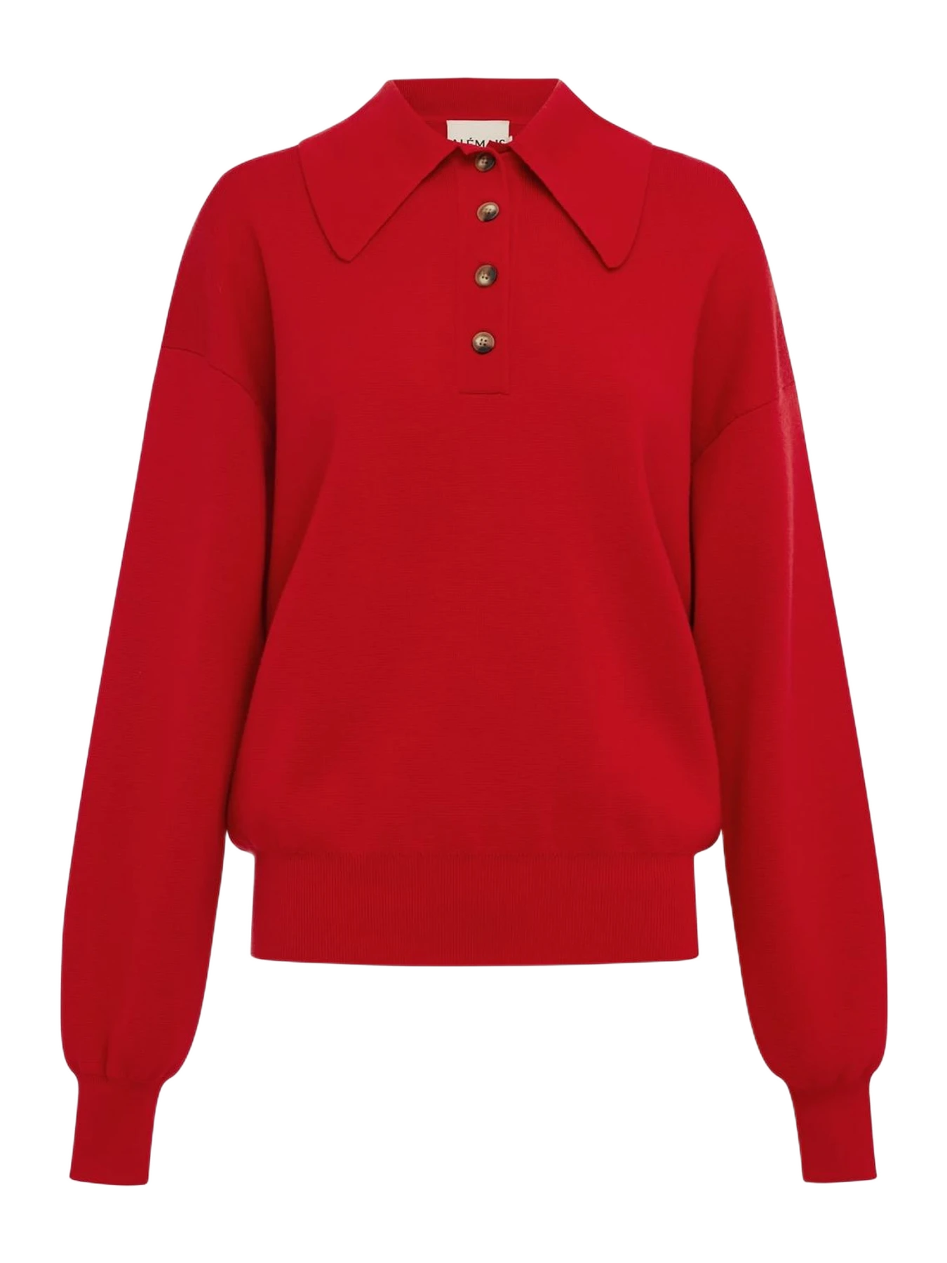 Alémais Rocky Knit Polo Cherry