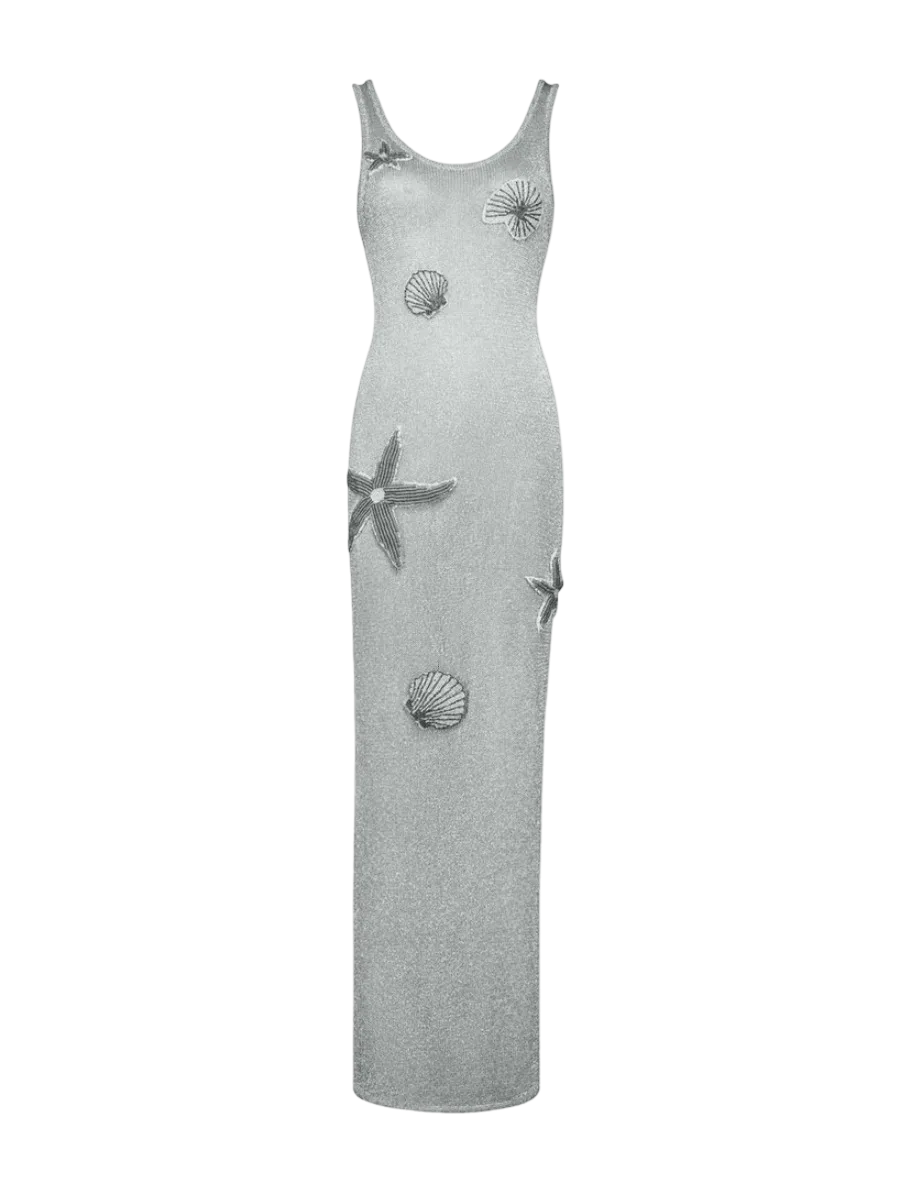 Leslie Amon Roselle Dress - Silver