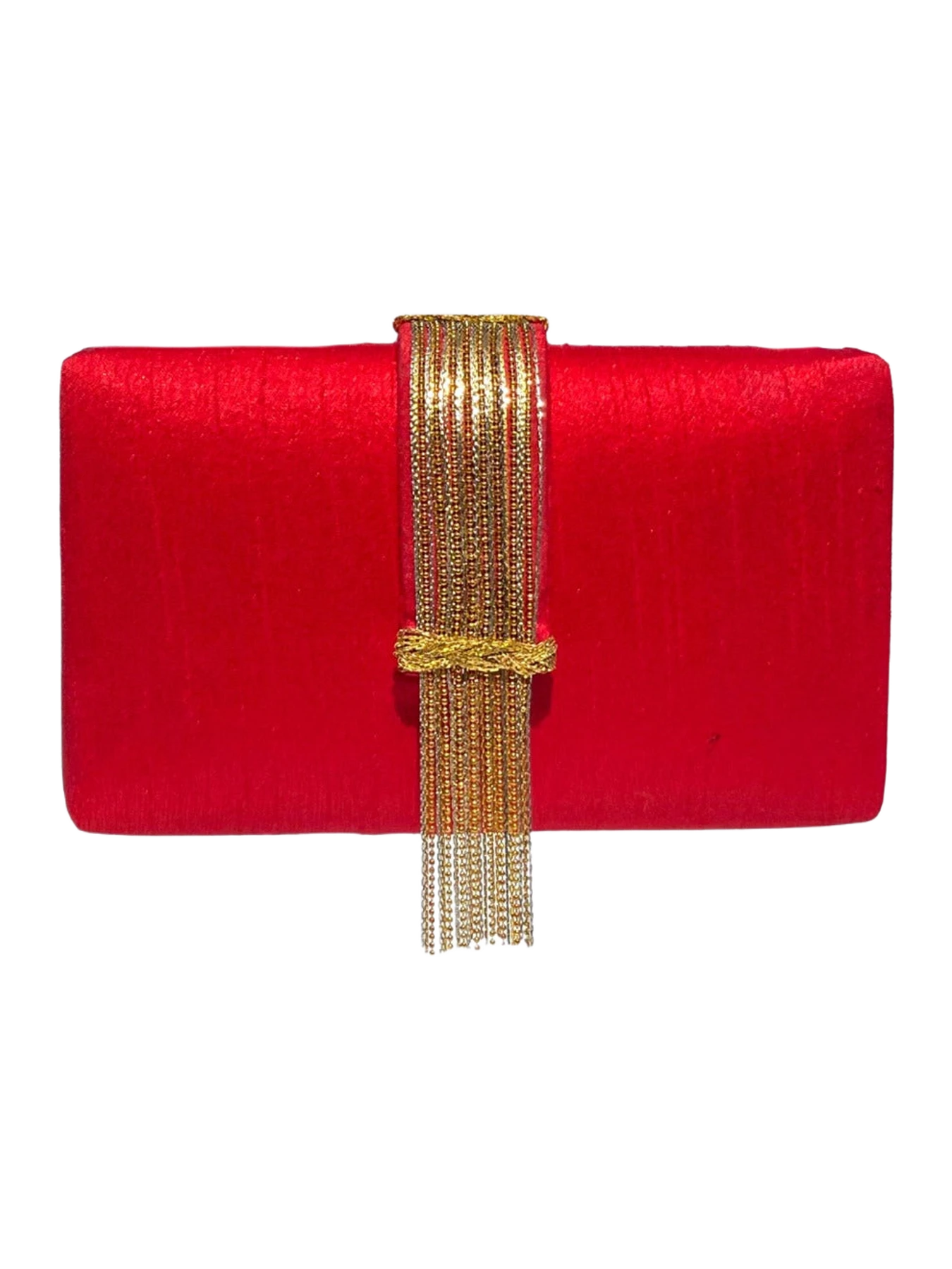 Simitri Ruby Fringe Clutch