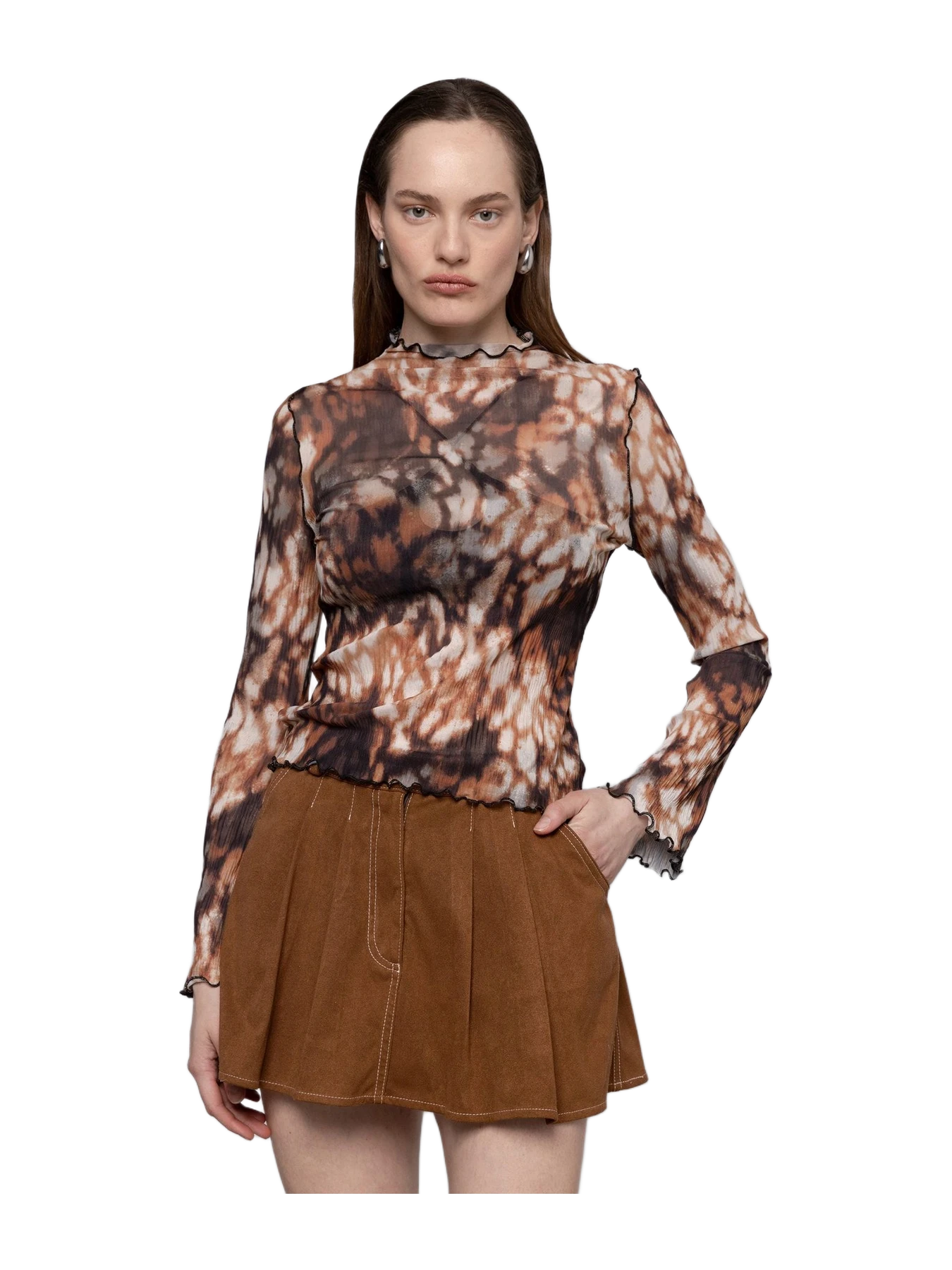 ESTHÉ Ruffle Pleated Top • Esthe