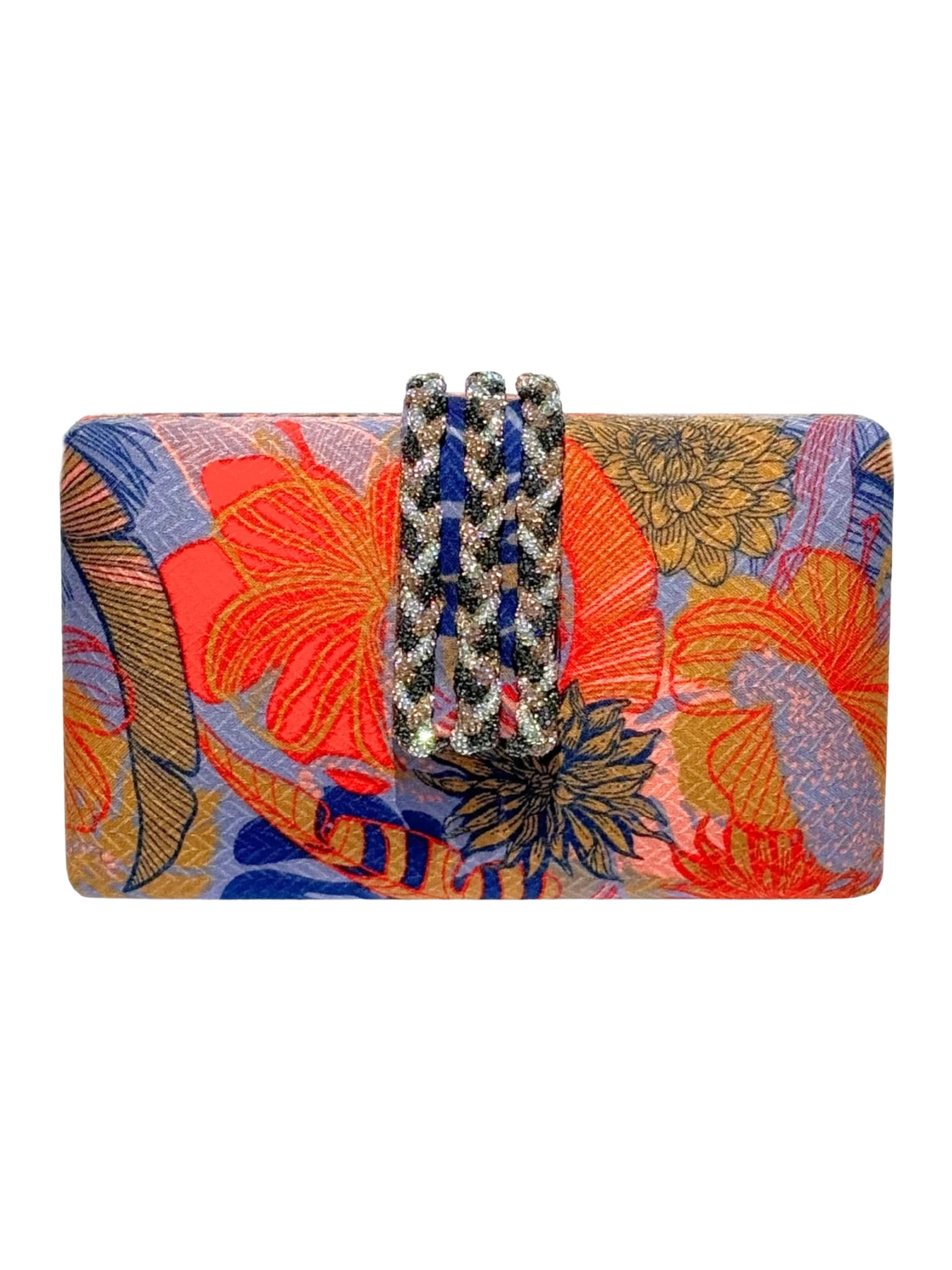 Simitri Saffron Braided Fringe Clutch