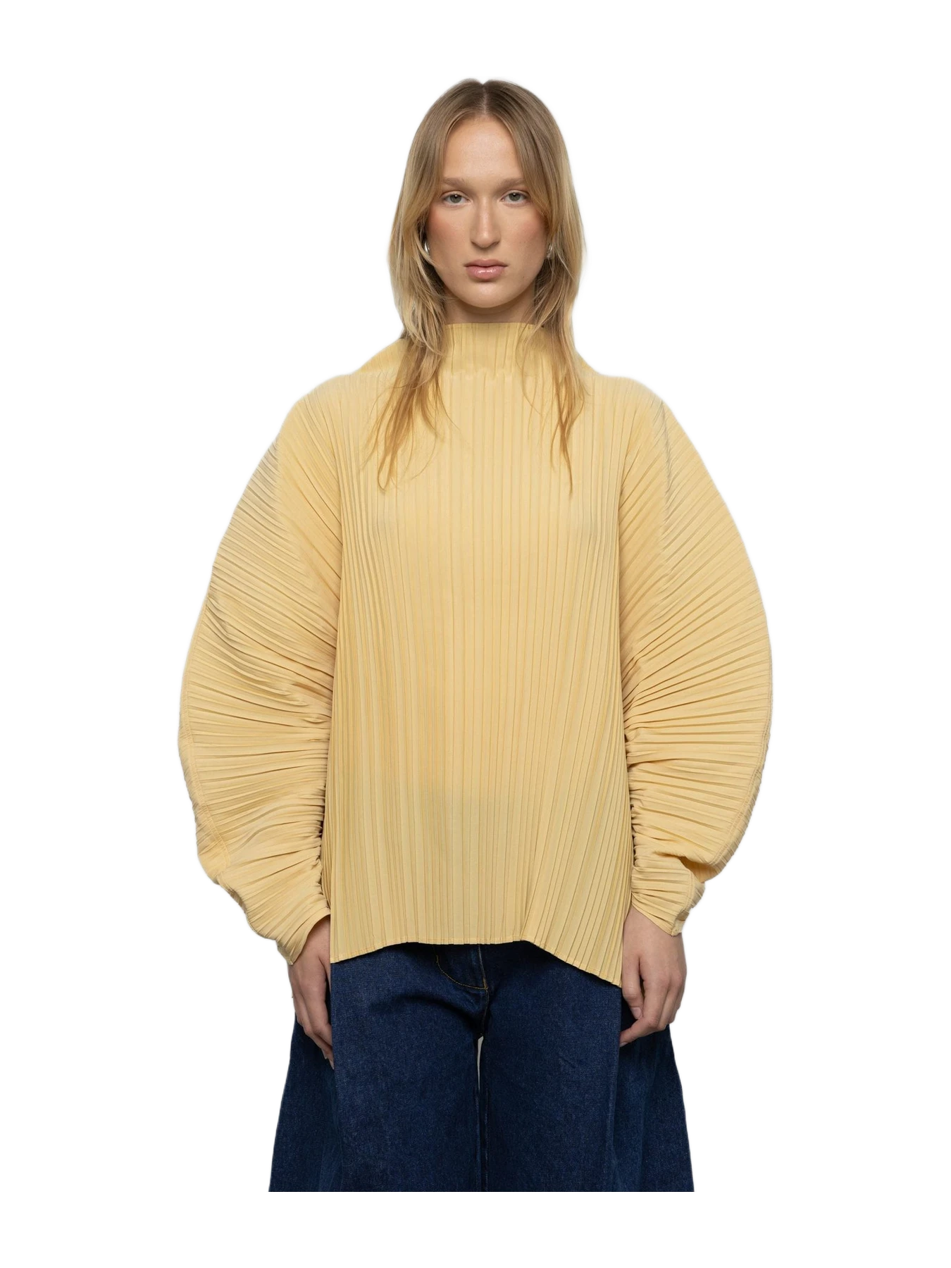 ESTHÉ Sculpted Pleated High Neck Top • Esthe