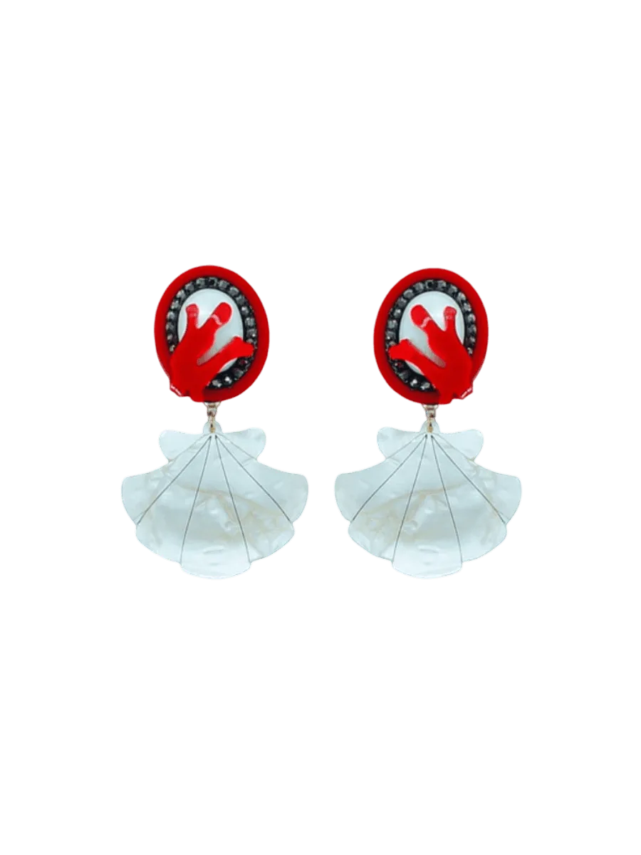 Gissa Bicalho Shell and Pearl Earrings