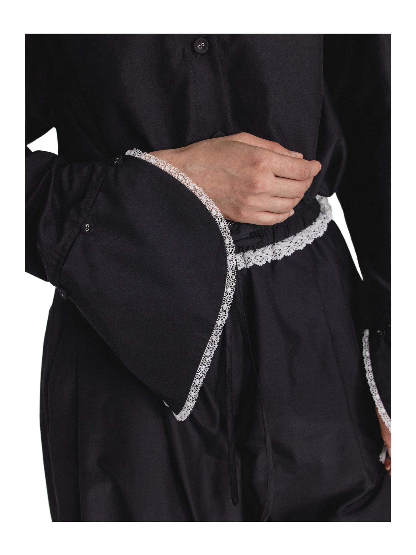 Alas Silk Silk-Cotton Shirt In Black