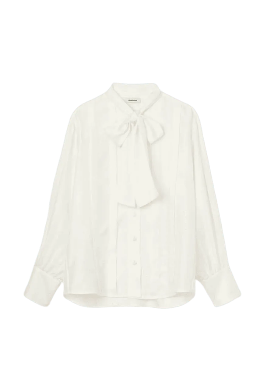 Sandro Silk Lavallière Shirt