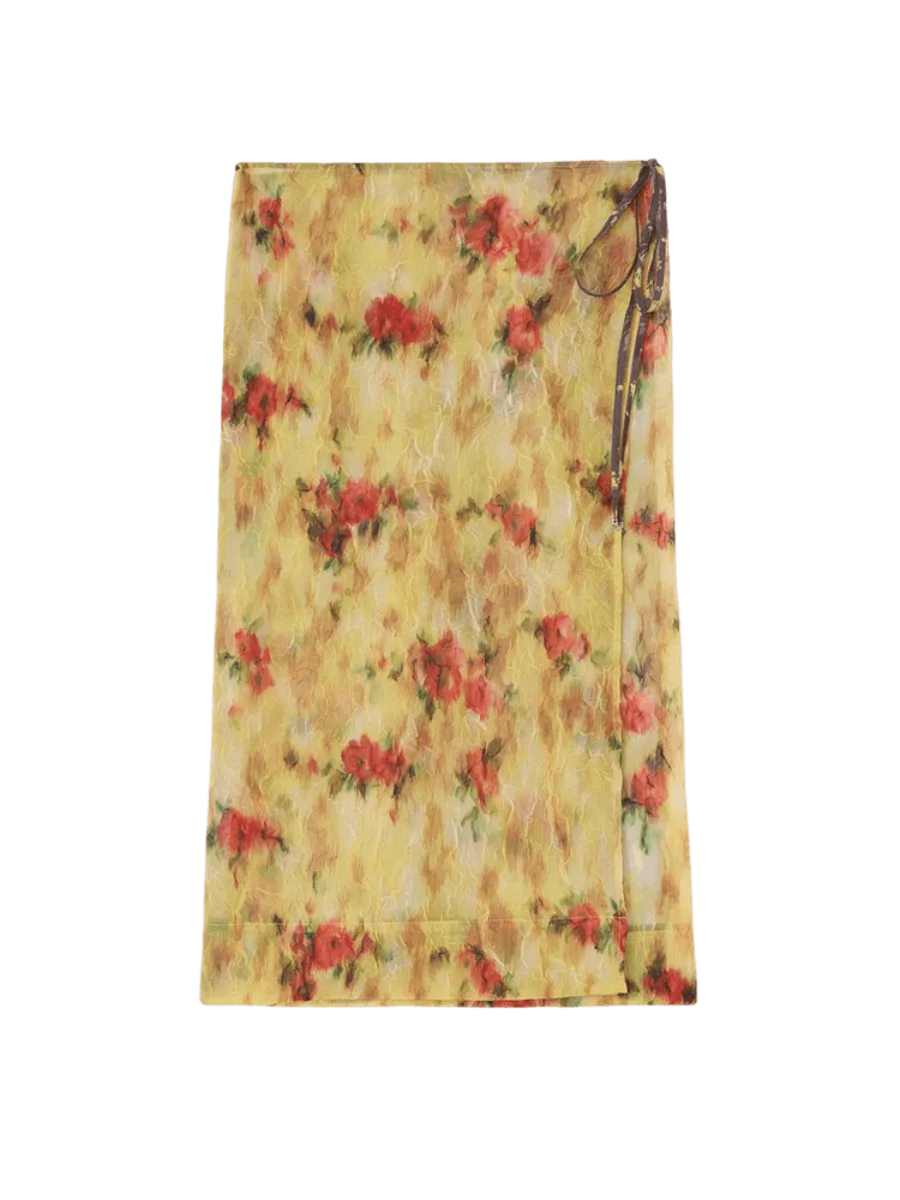 GANNI Skirt in Color-Block Patchwork