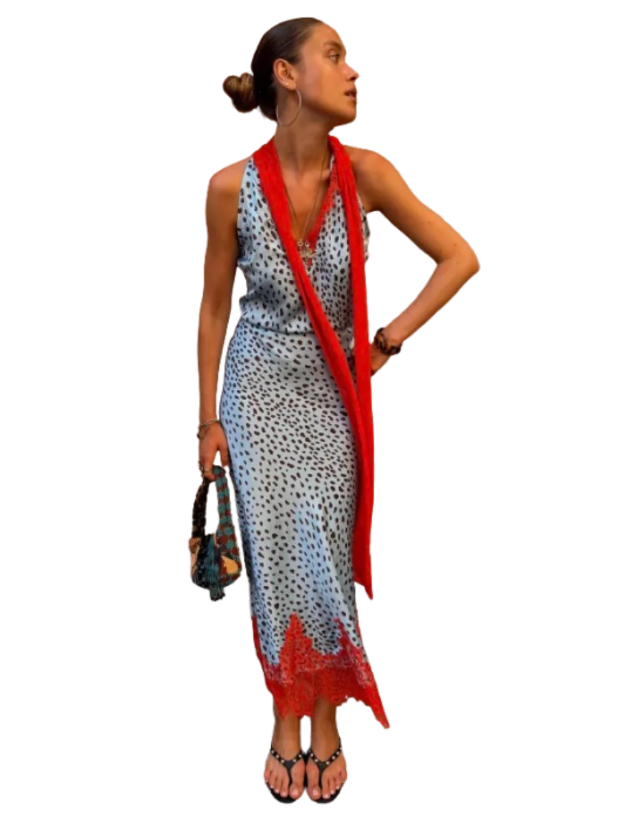 Never Fully Dressed Sky Blue Deer Lily Top