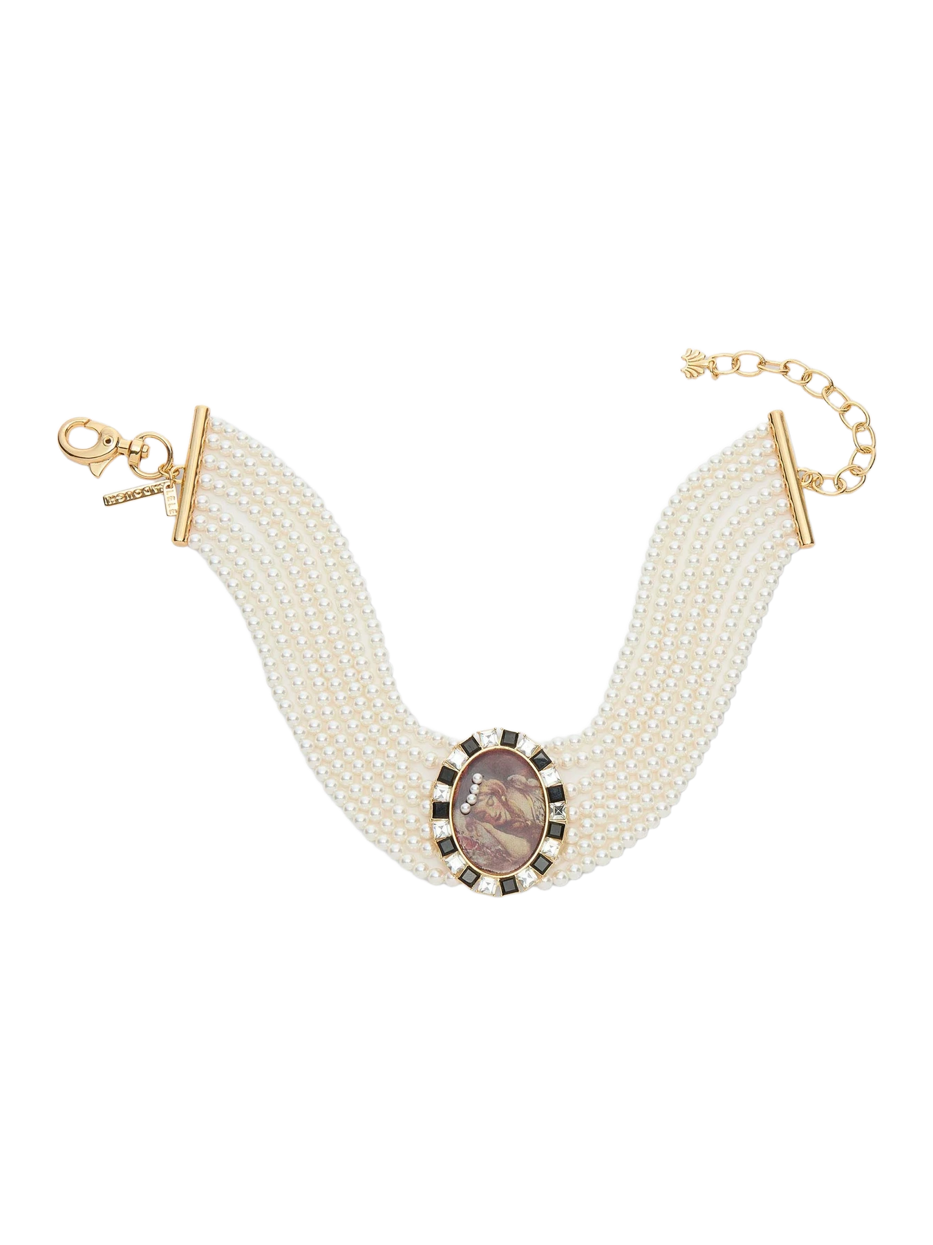 Lele Sadoughi Sleeping Beauty Cameo Multistrand Necklace