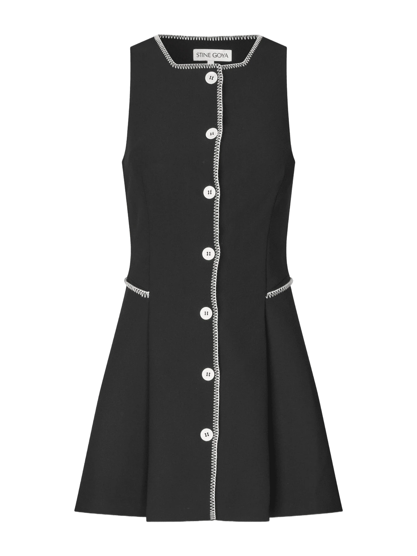 Stine Goya Sleeveless Button-Up Mini Dress