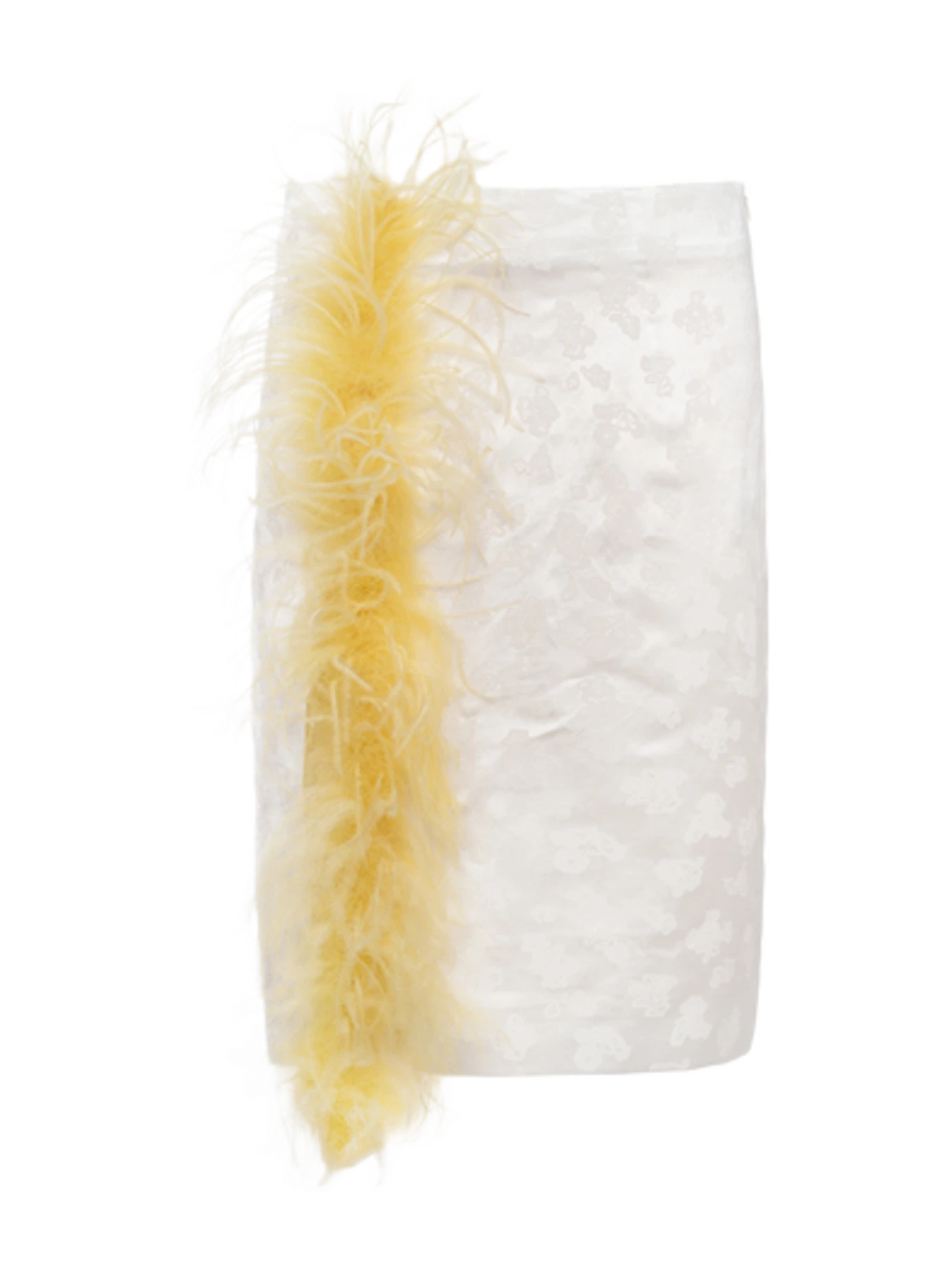 Des Phemmes Slit Jacquard Midi Skirt