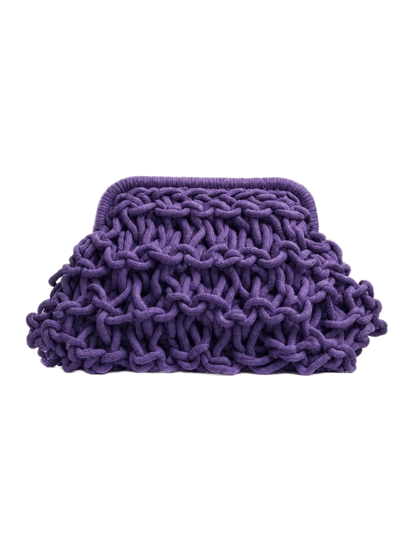 FOLKLORE THE LABEL SMALL ROPE BAG IN PLUM PURPLE
