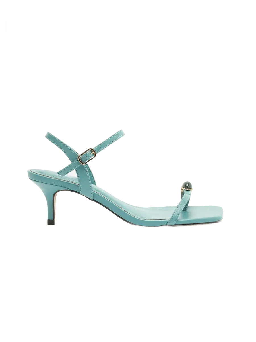 Sofia Mid Stiletto Leather Sandal