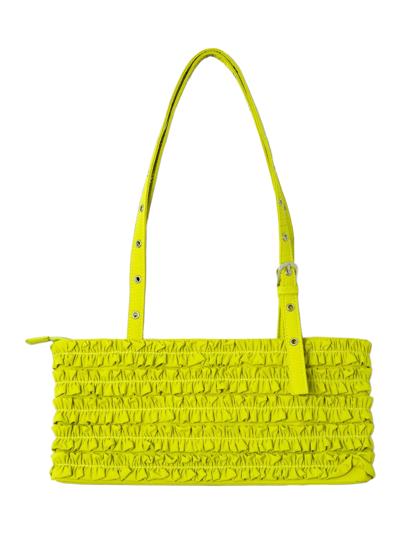 Damson Madder Sophia Ruffle Bag - Chartreuse
