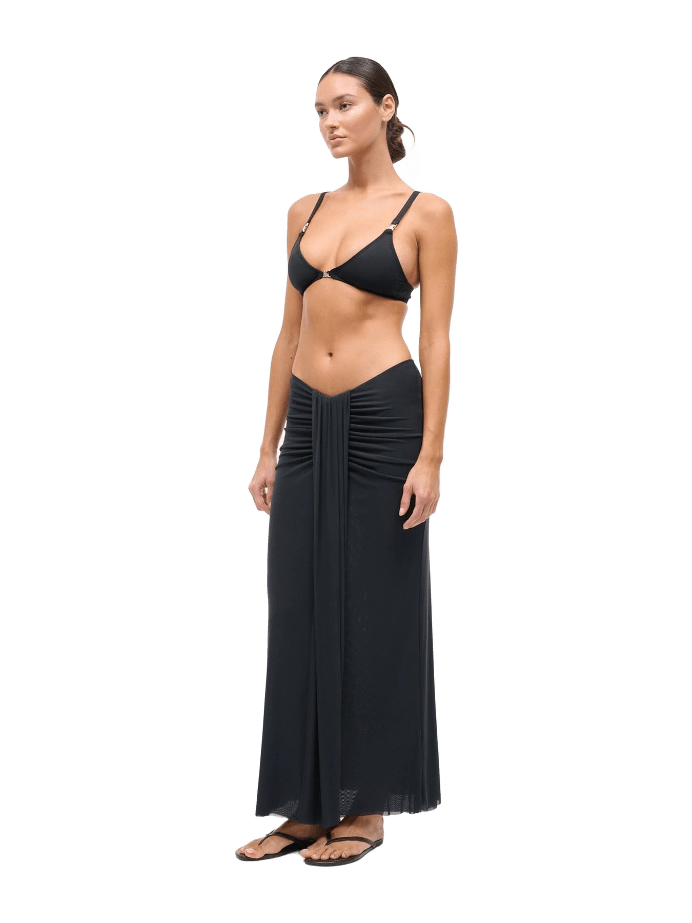 Staud SORAYA MESH SKIRT | BLACK