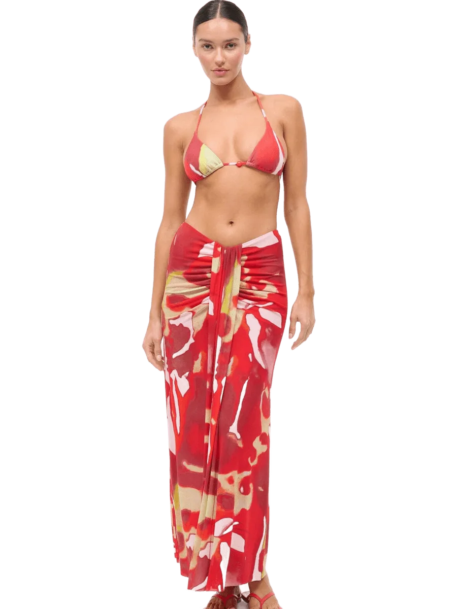 Staud Soraya Mesh Skirt | Red Zone