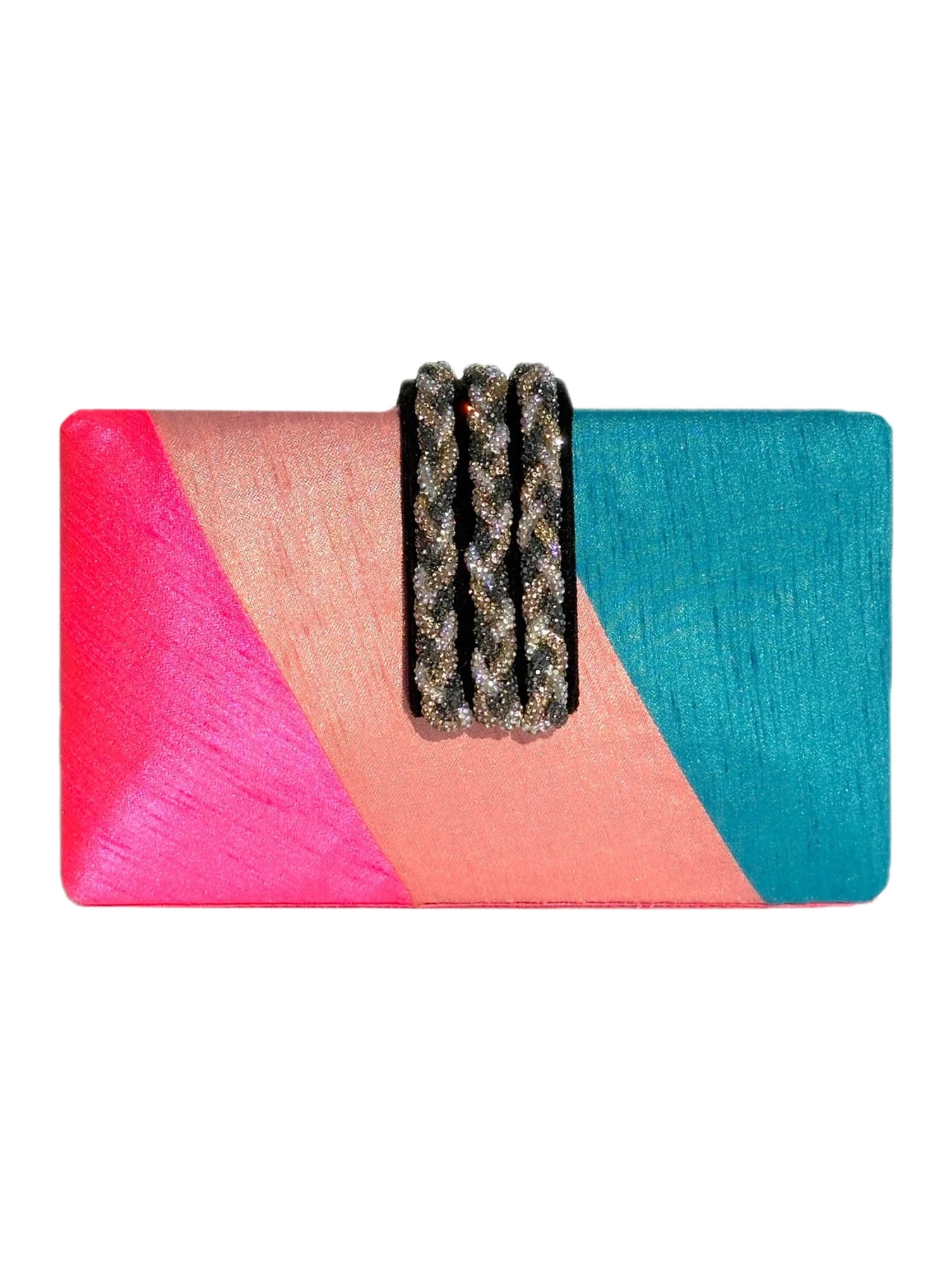 Simitri Sorbet Braided Fringe Clutch
