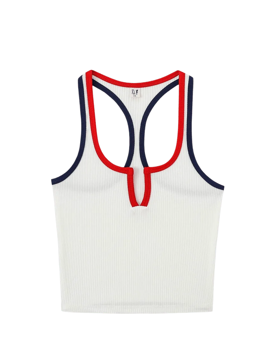 Fashion Brand Company Split Racerback Tencel Rib Tank