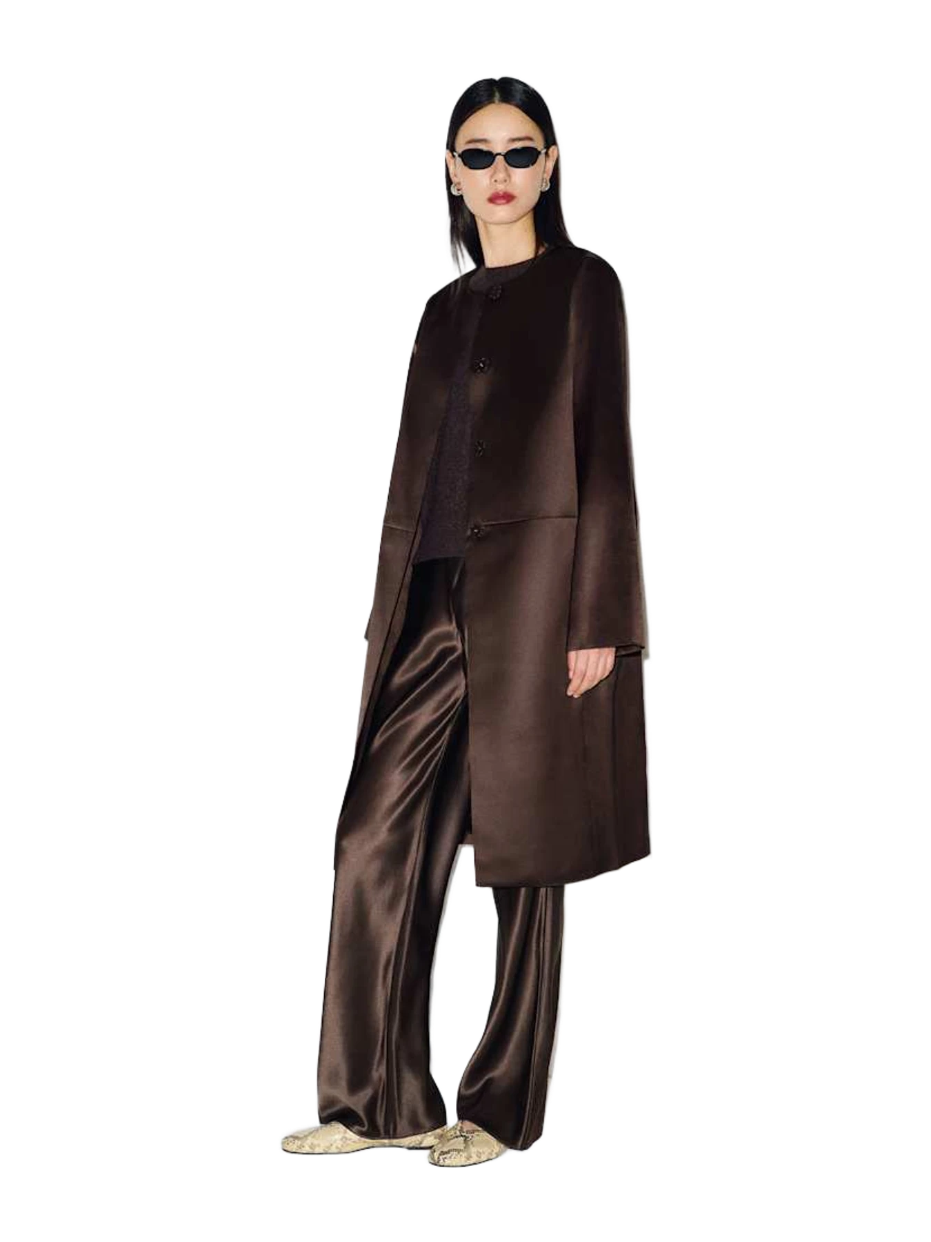 Reformation Stella Satin Coat