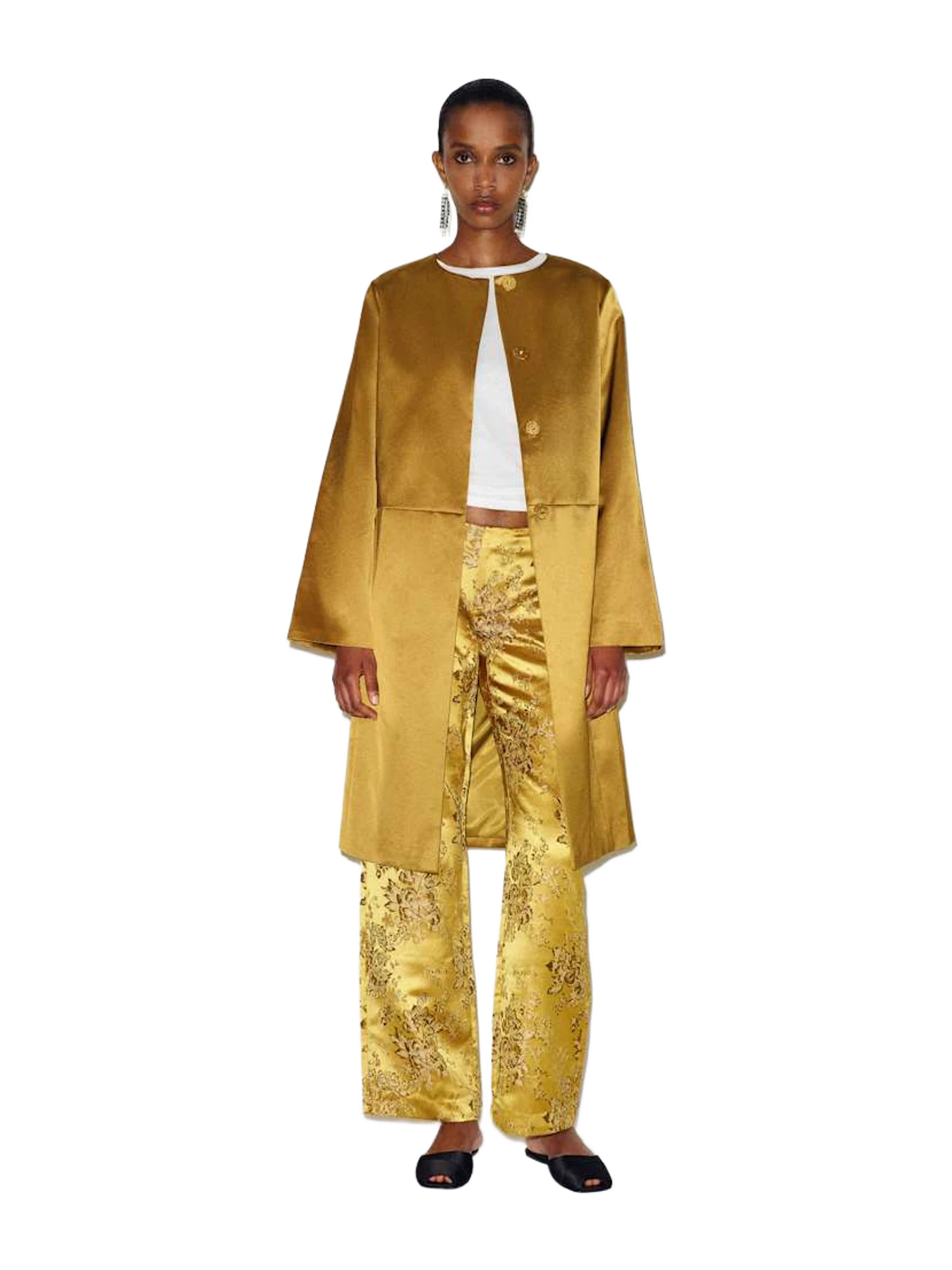 Reformation Stella Satin Coat