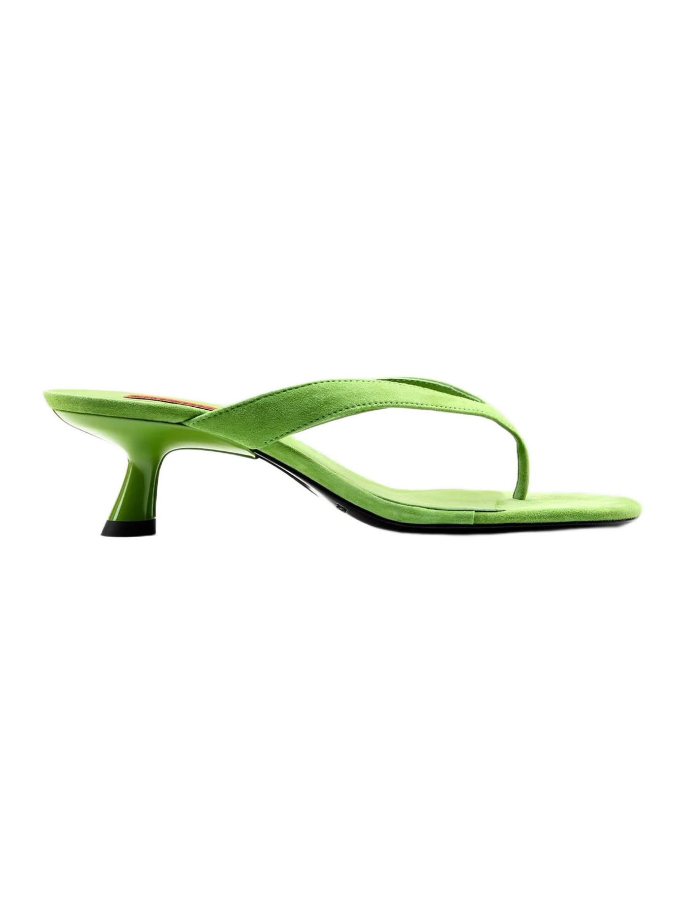 Simon Miller Suede Beep Thong In Matcha