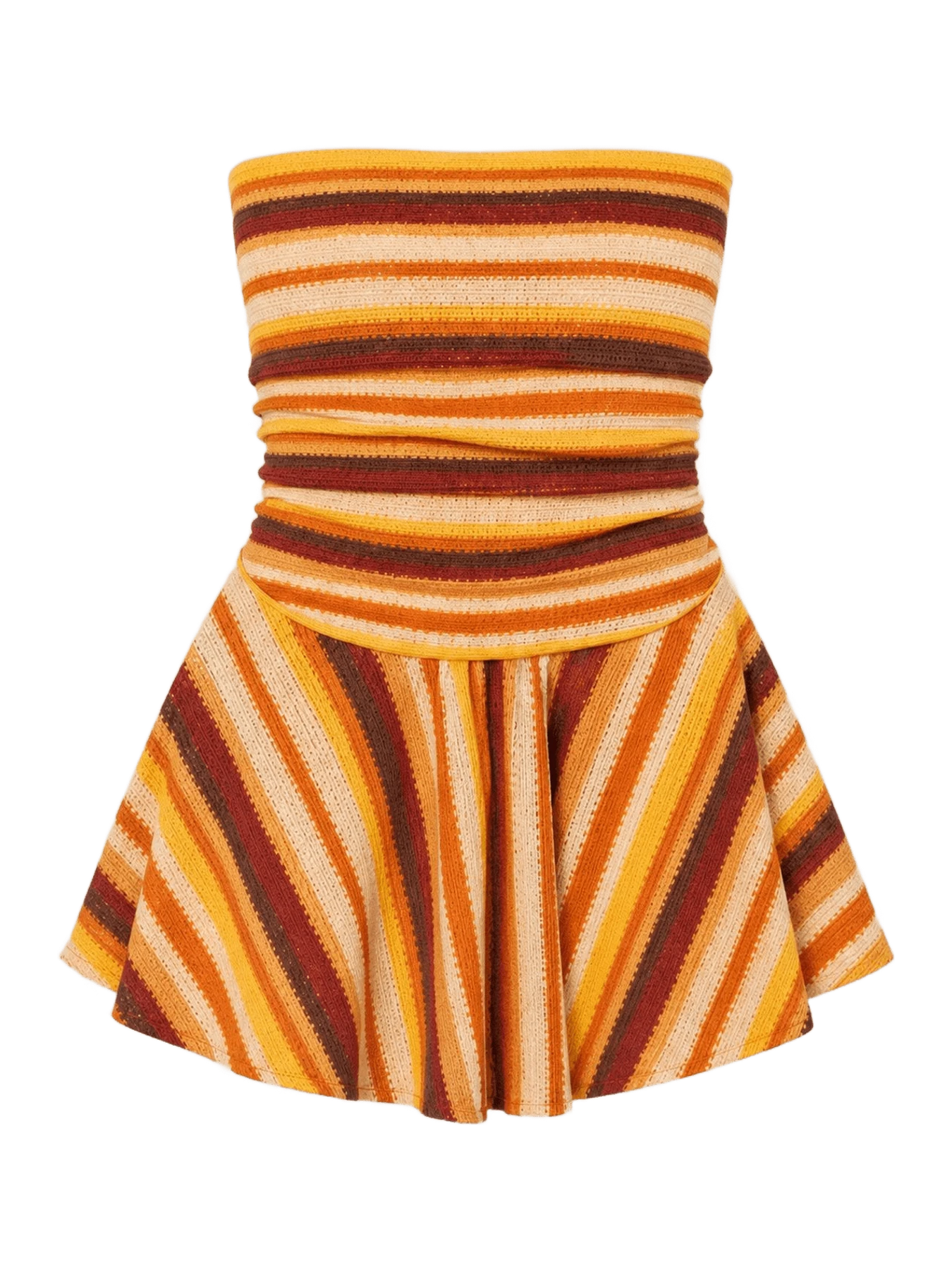 Carmen Says Sunlight Striped Knit Mini Dress