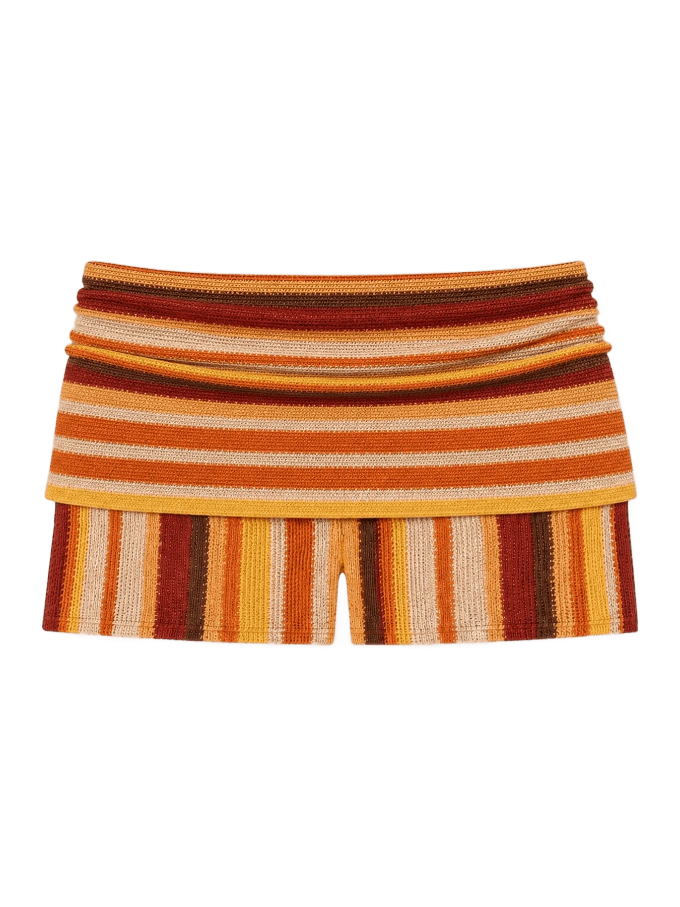 Carmen Says Sunlight Striped Knit Shorts