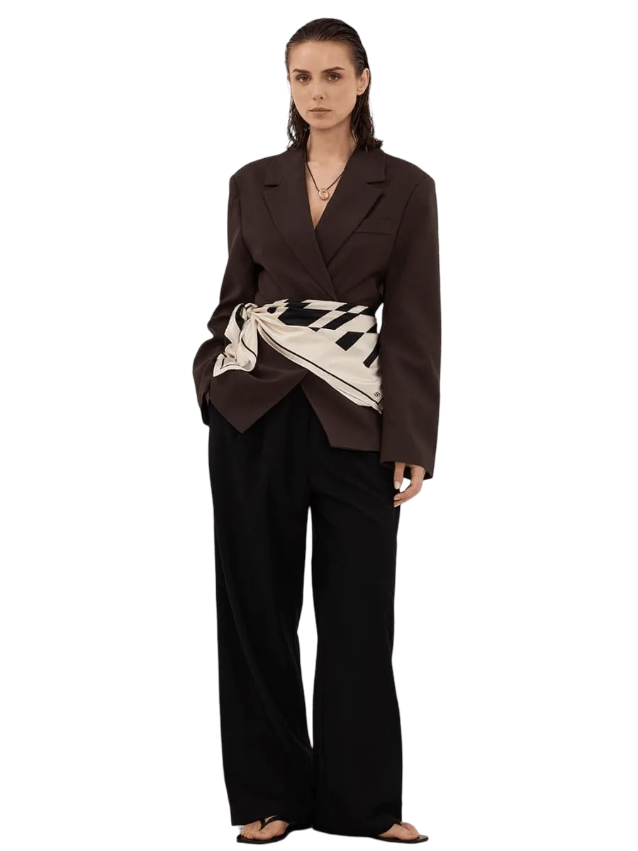 Dissh Suri Espresso Cinched Blazer