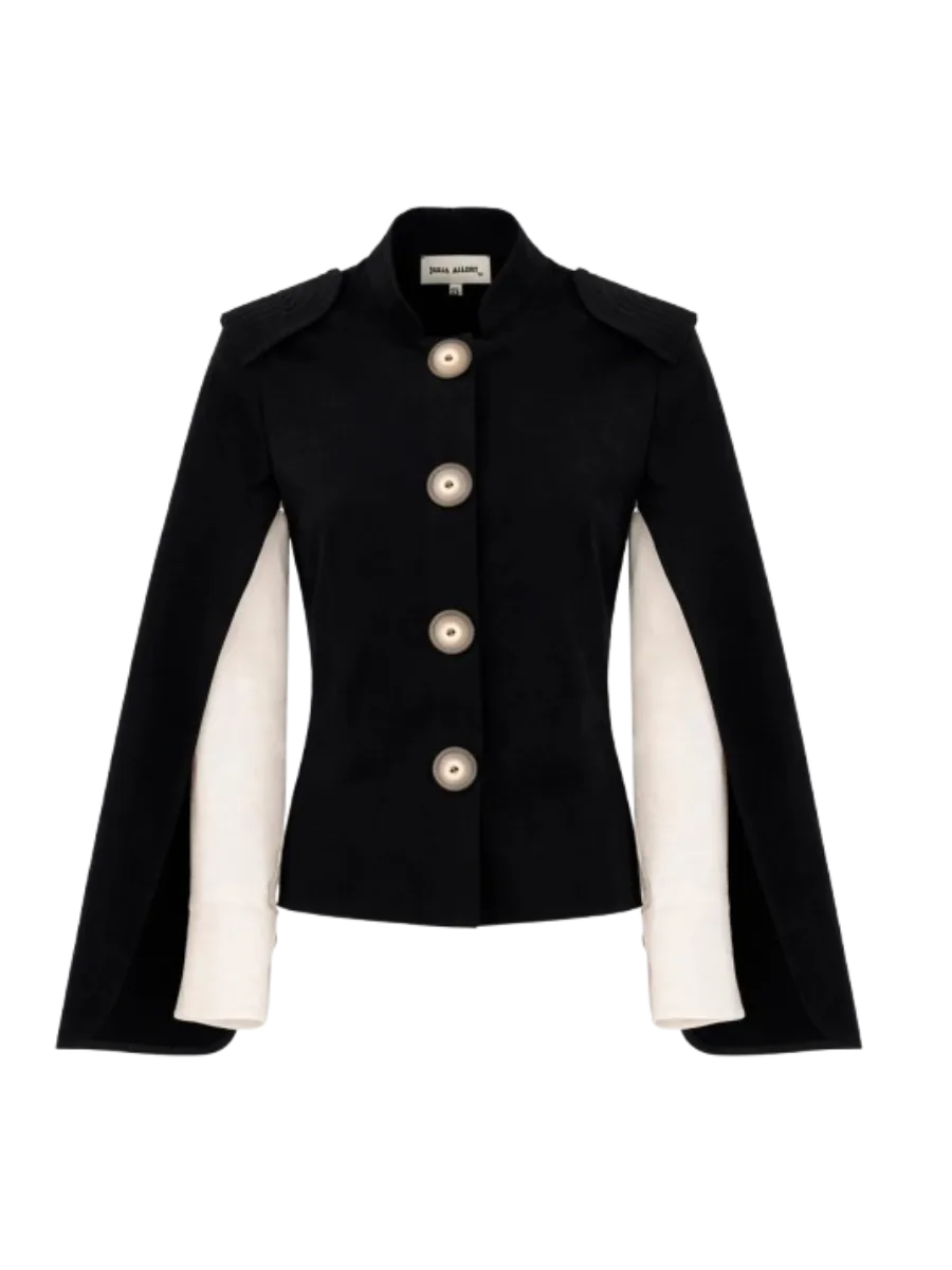 Doors Tailored Structured Cape Blazer Black