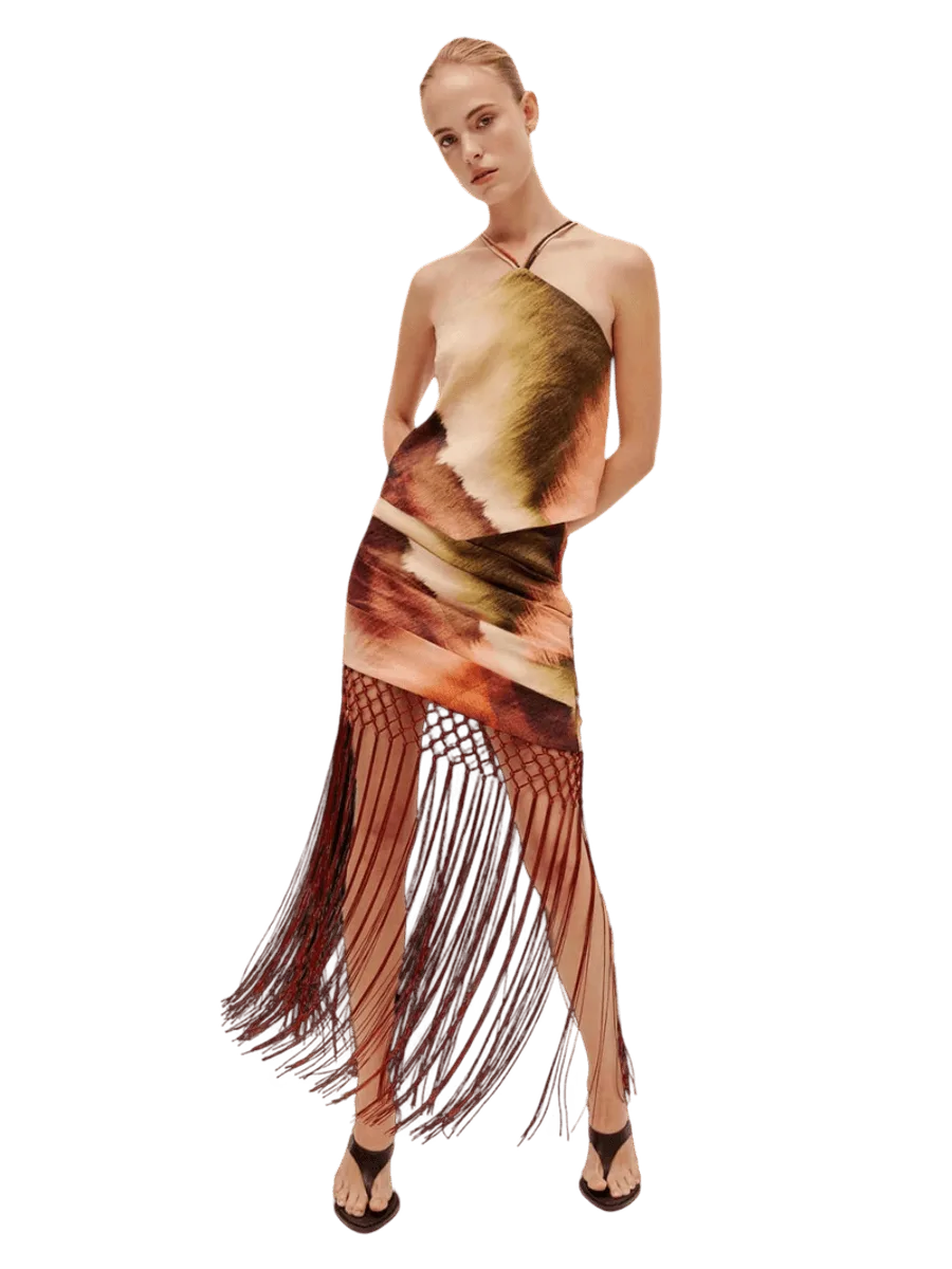 Aje Talea Fringe Skirt