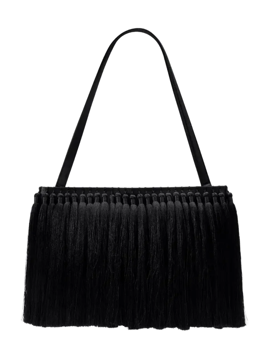 Simon Miller Tassel Boxy Clutch In Black
