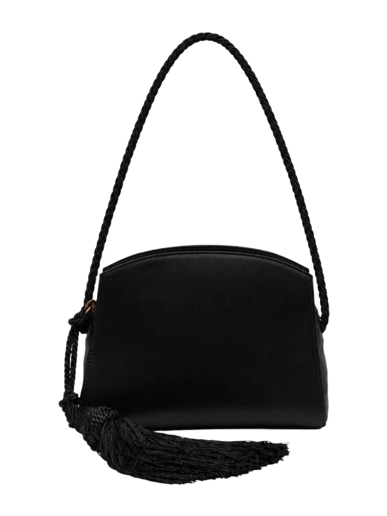 Liffner Tassel Clutch Black Satin