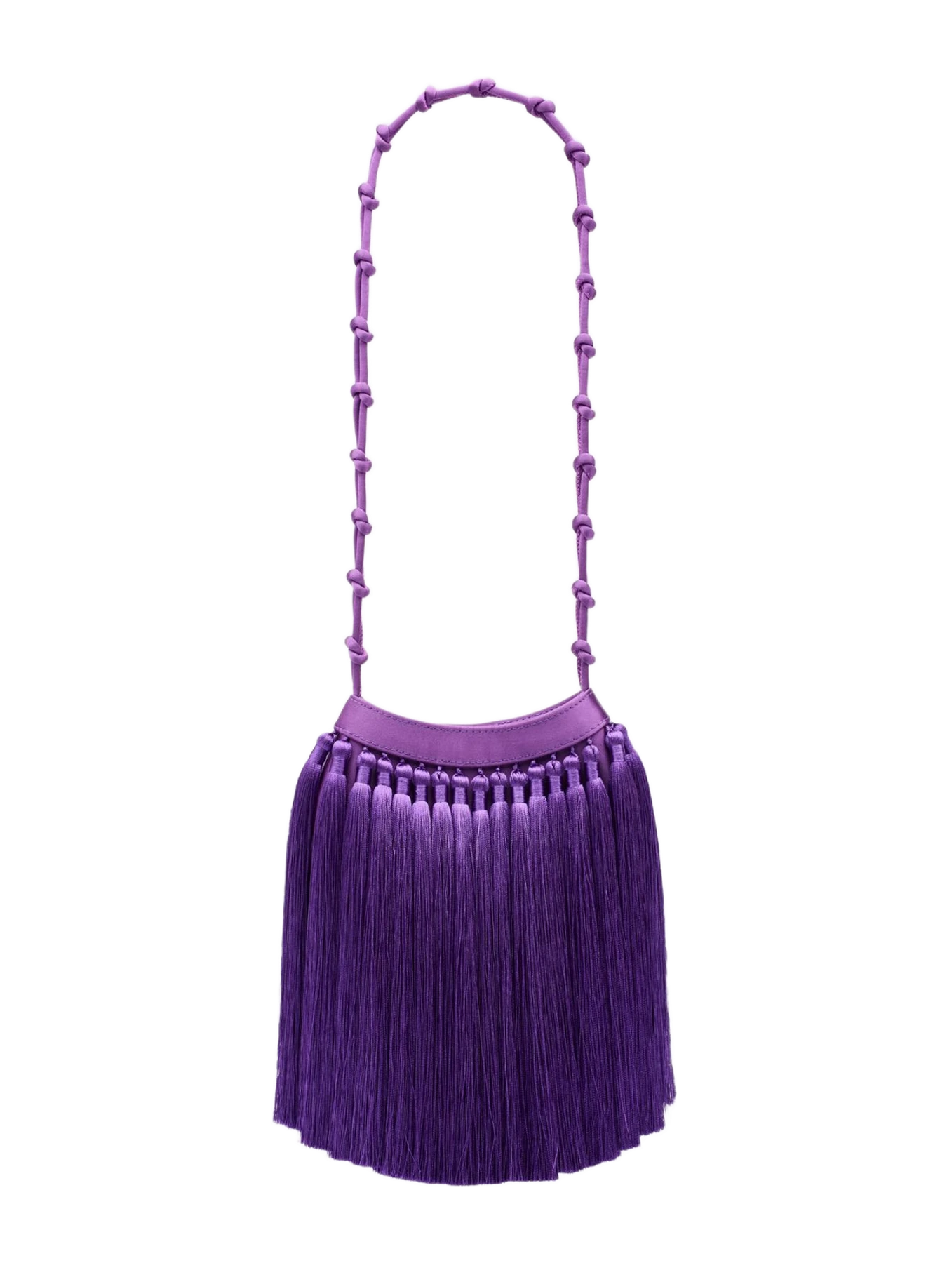 Simon Miller Tassel Knotty Bag In Bright Violet