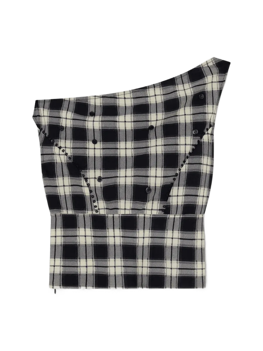 Laagam Tate Black Squared Asymmetric Top