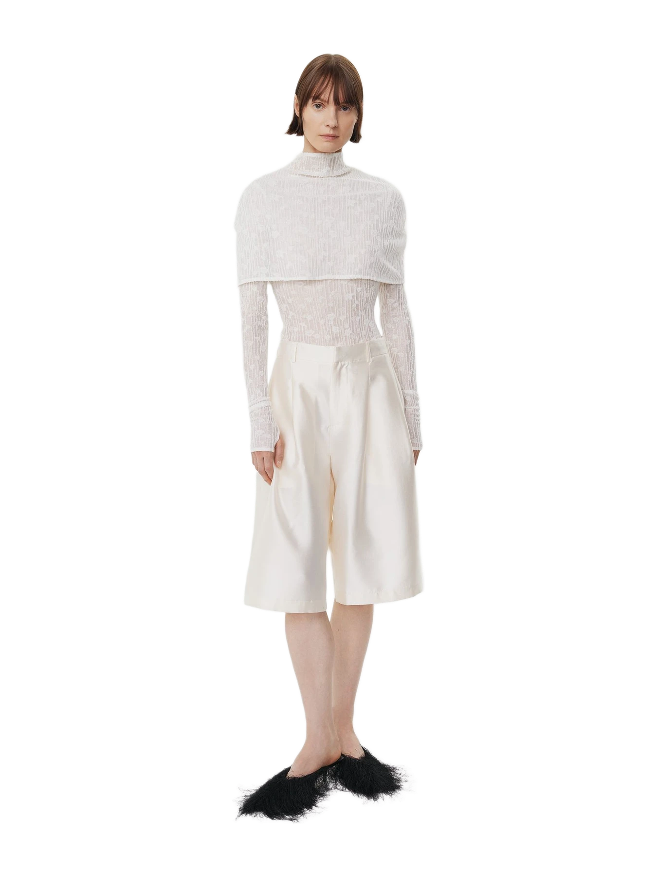 Alas Silk The Botanist’s Shorts In Starlight White
