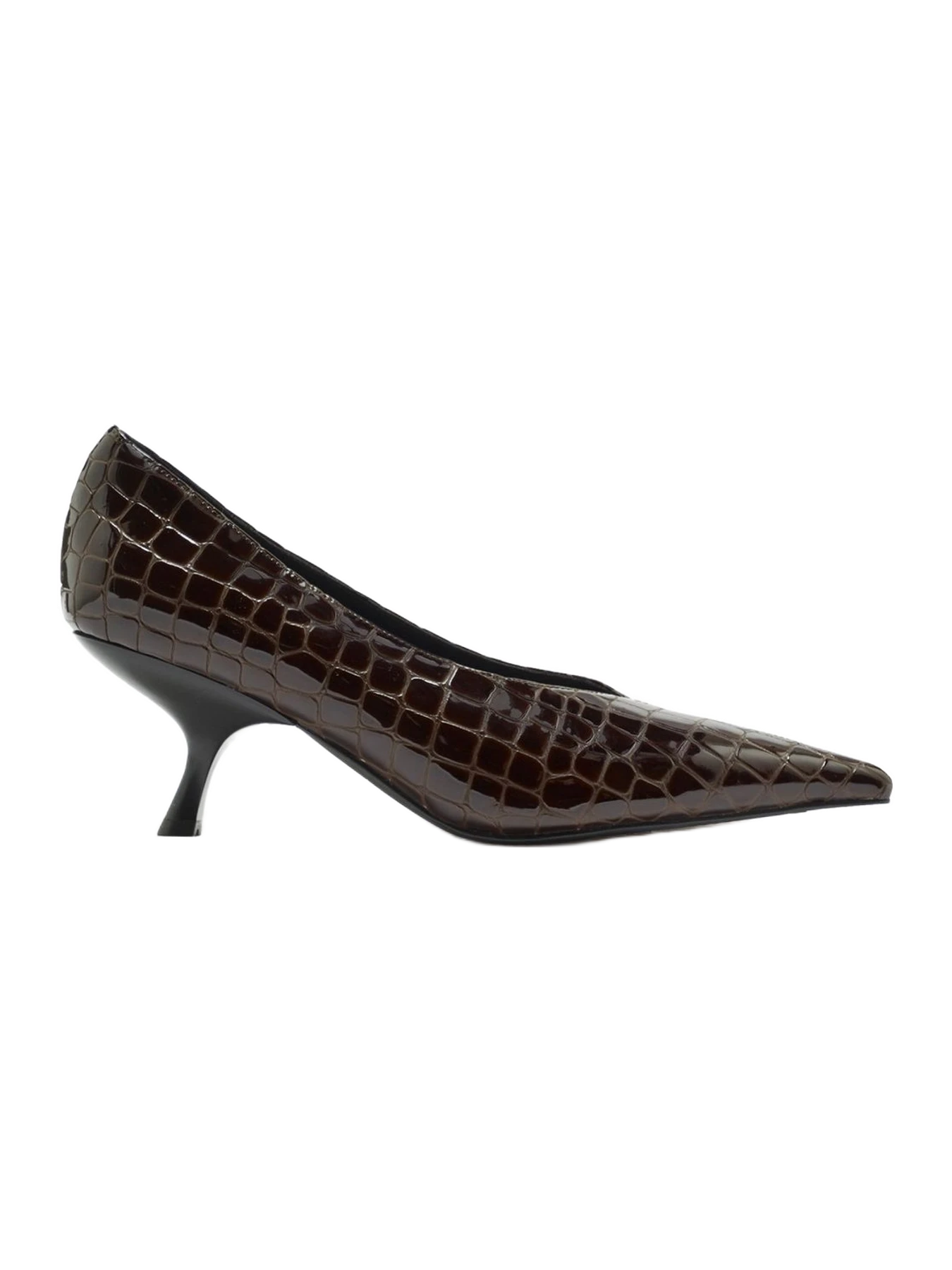 Nakedvice The Hilton Coffee Croc Heel