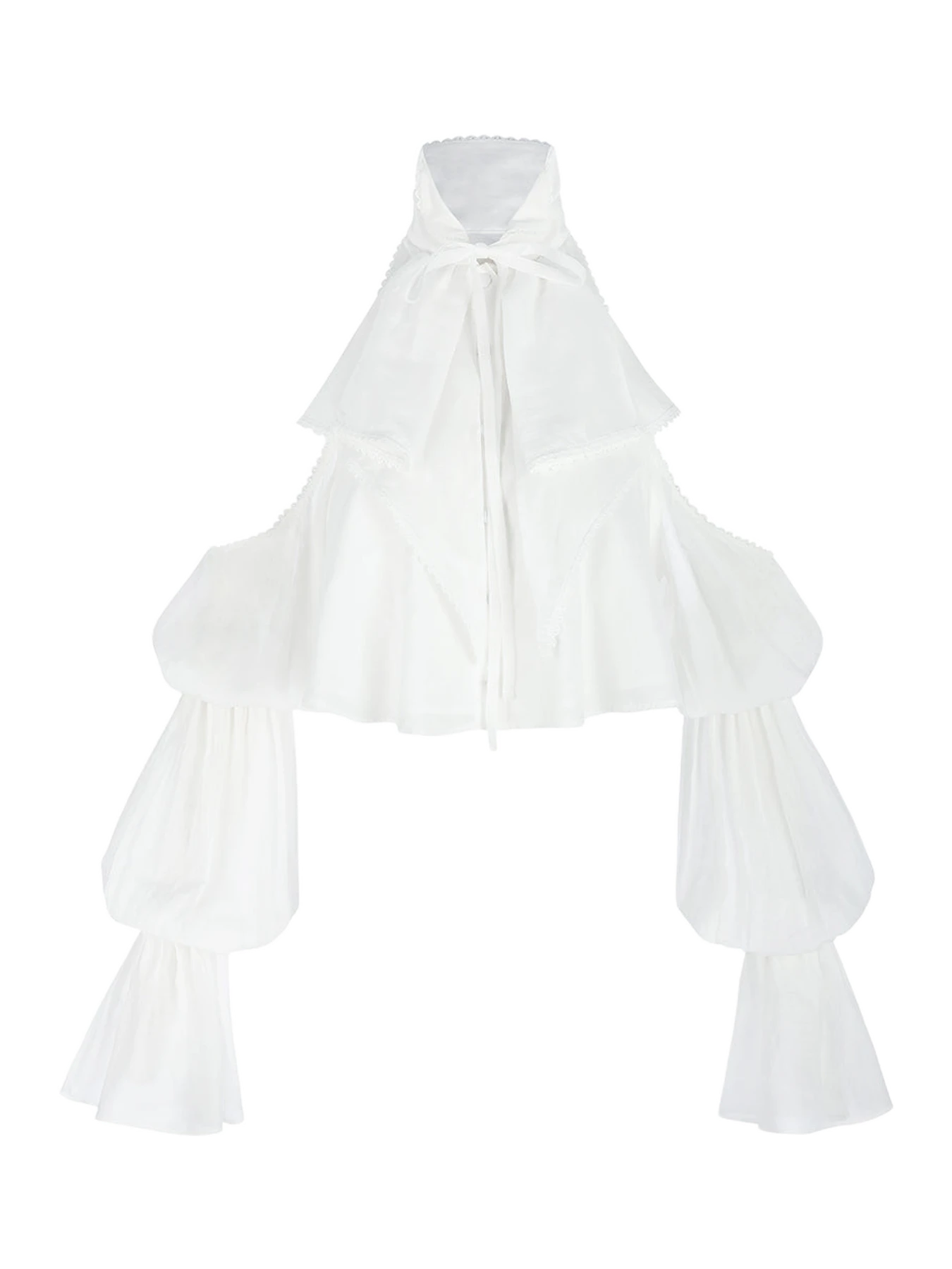 Selkie The Ivory Ascot Blouse