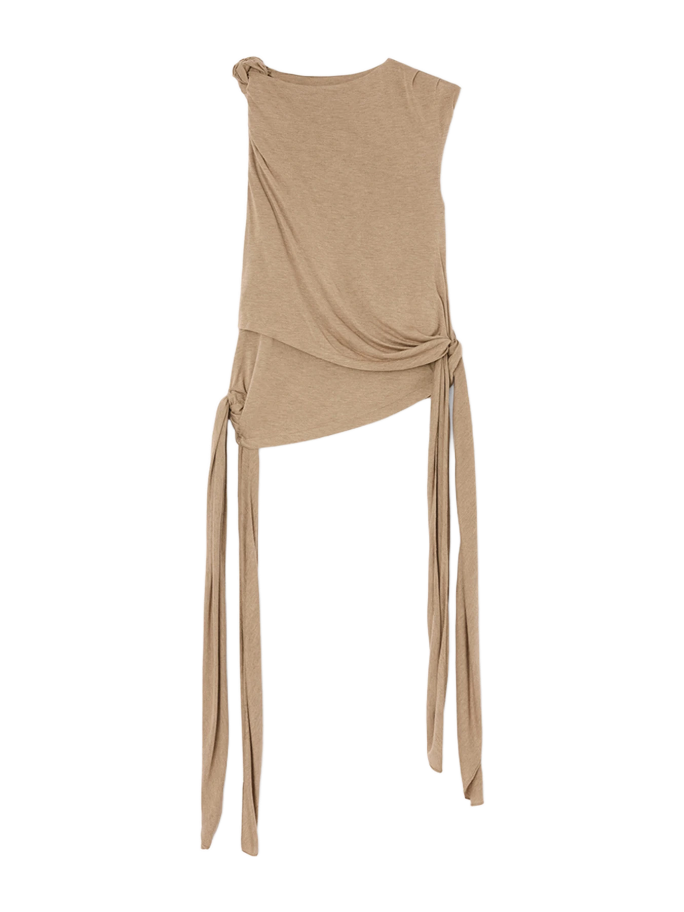 GANNI Top In Beige Jersey