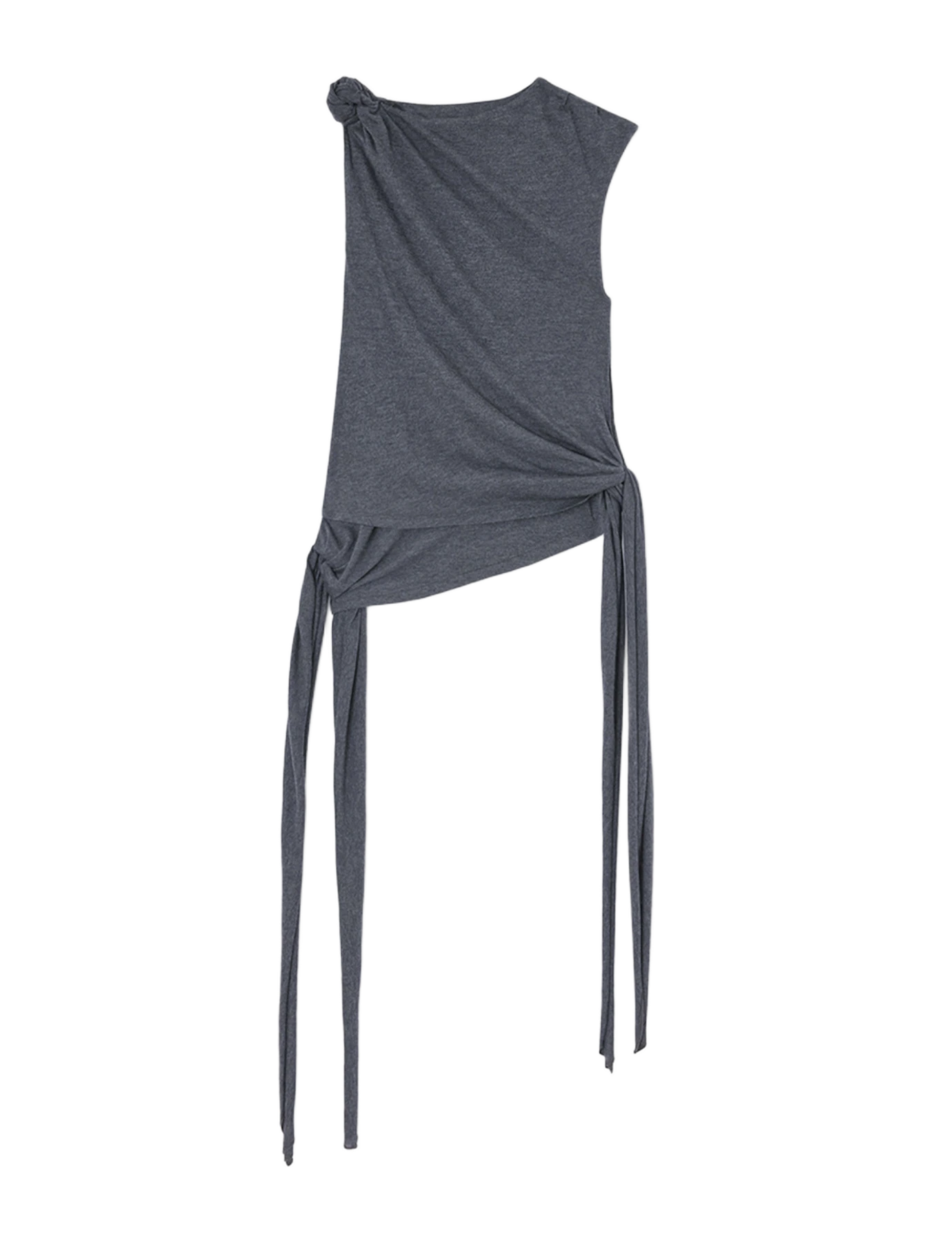 GANNI Top In Grey Jersey