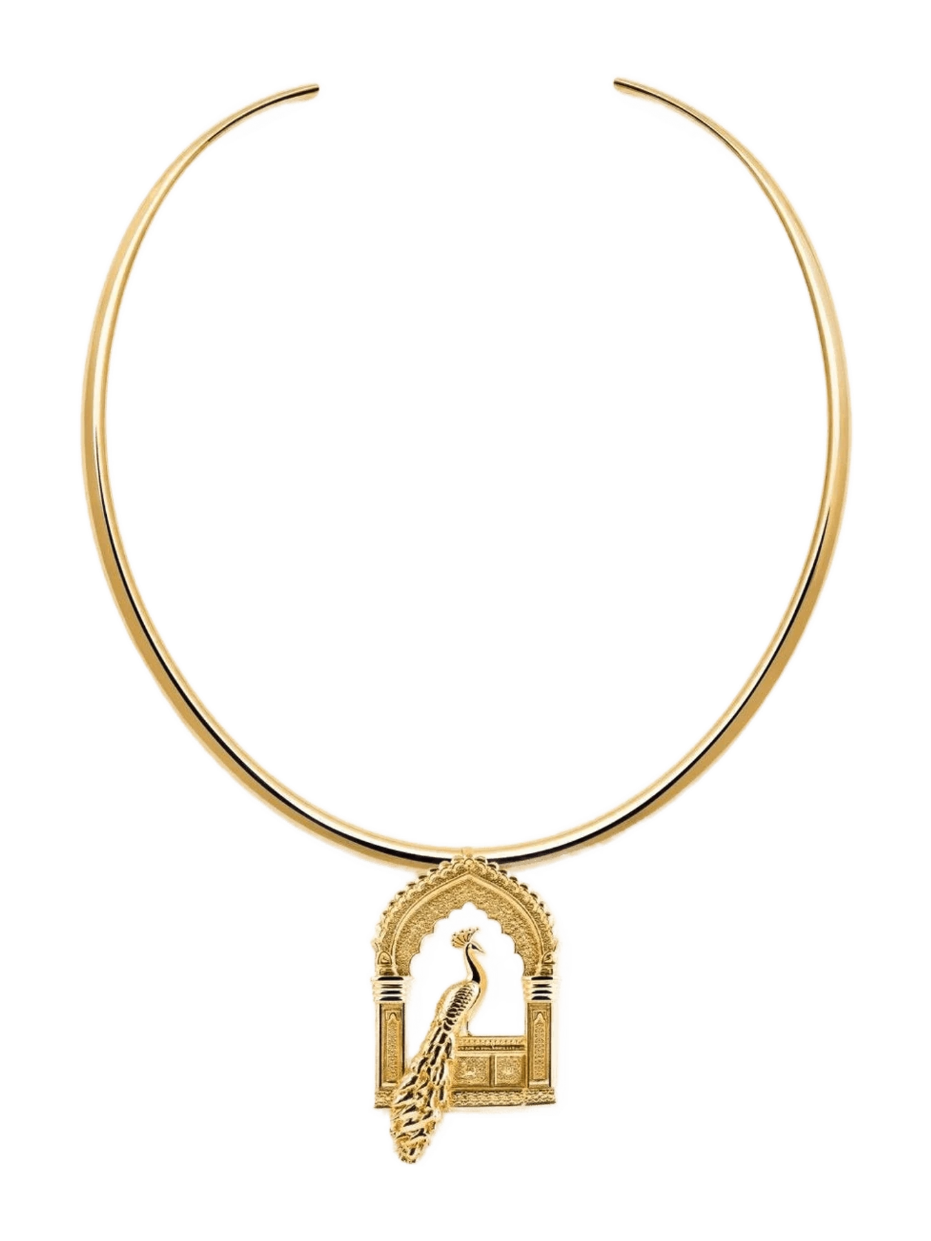 MISHO Torque Necklace with Peacock