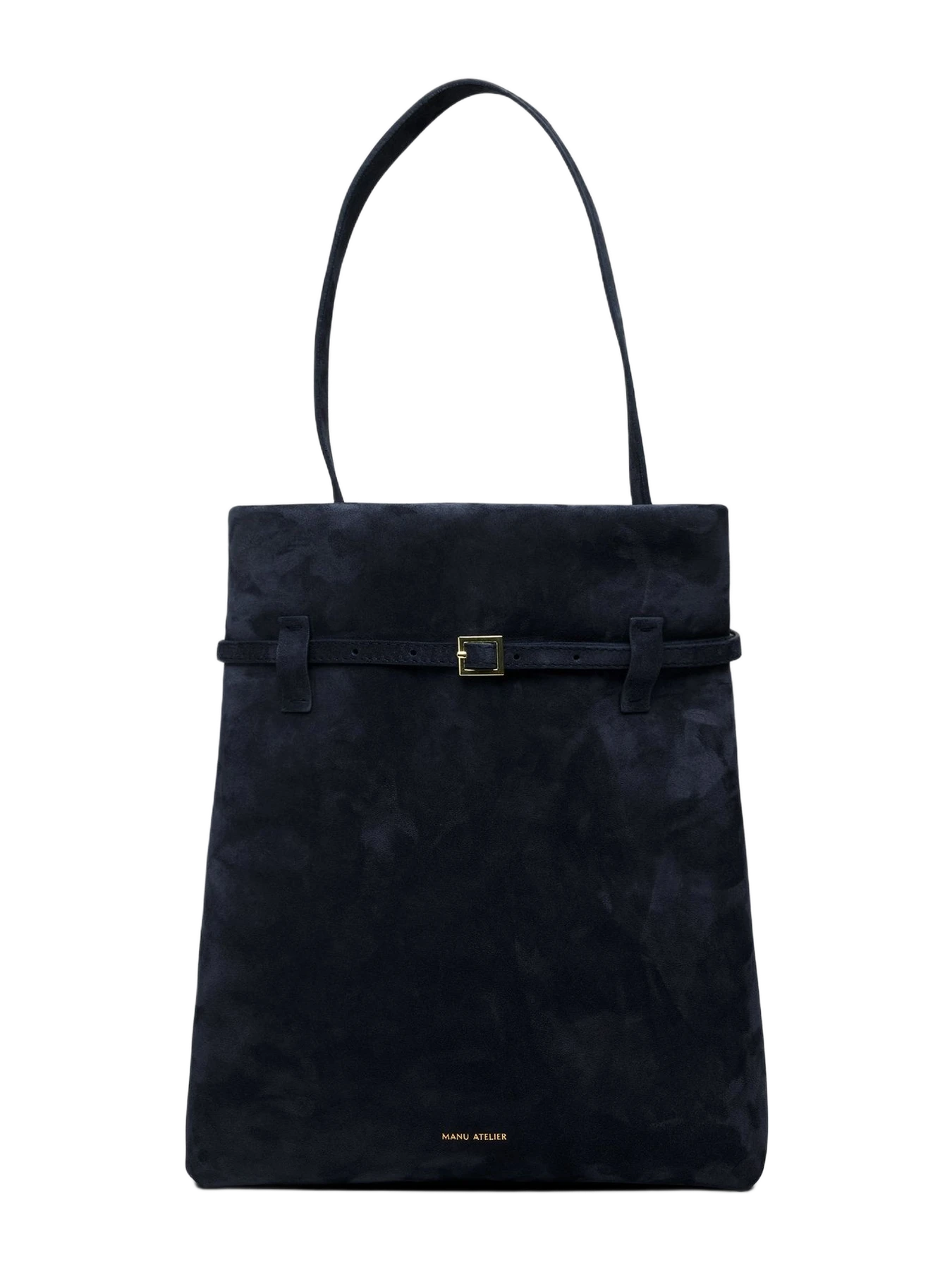 Manu Atelier Tote du Jour Dark Navy Suede