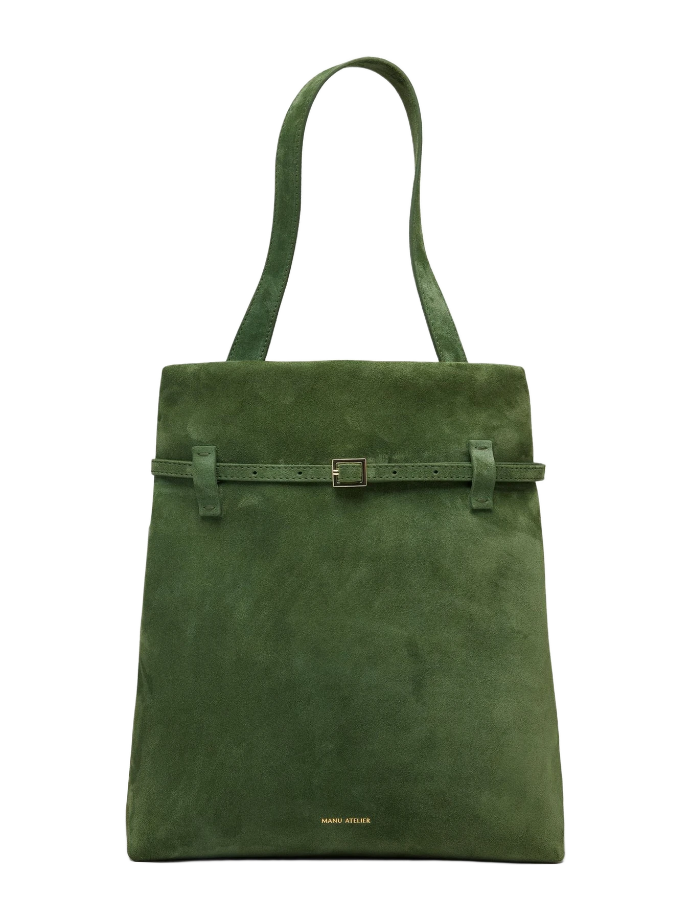Manu Atelier Tote Du Jour Velvet Green Suede