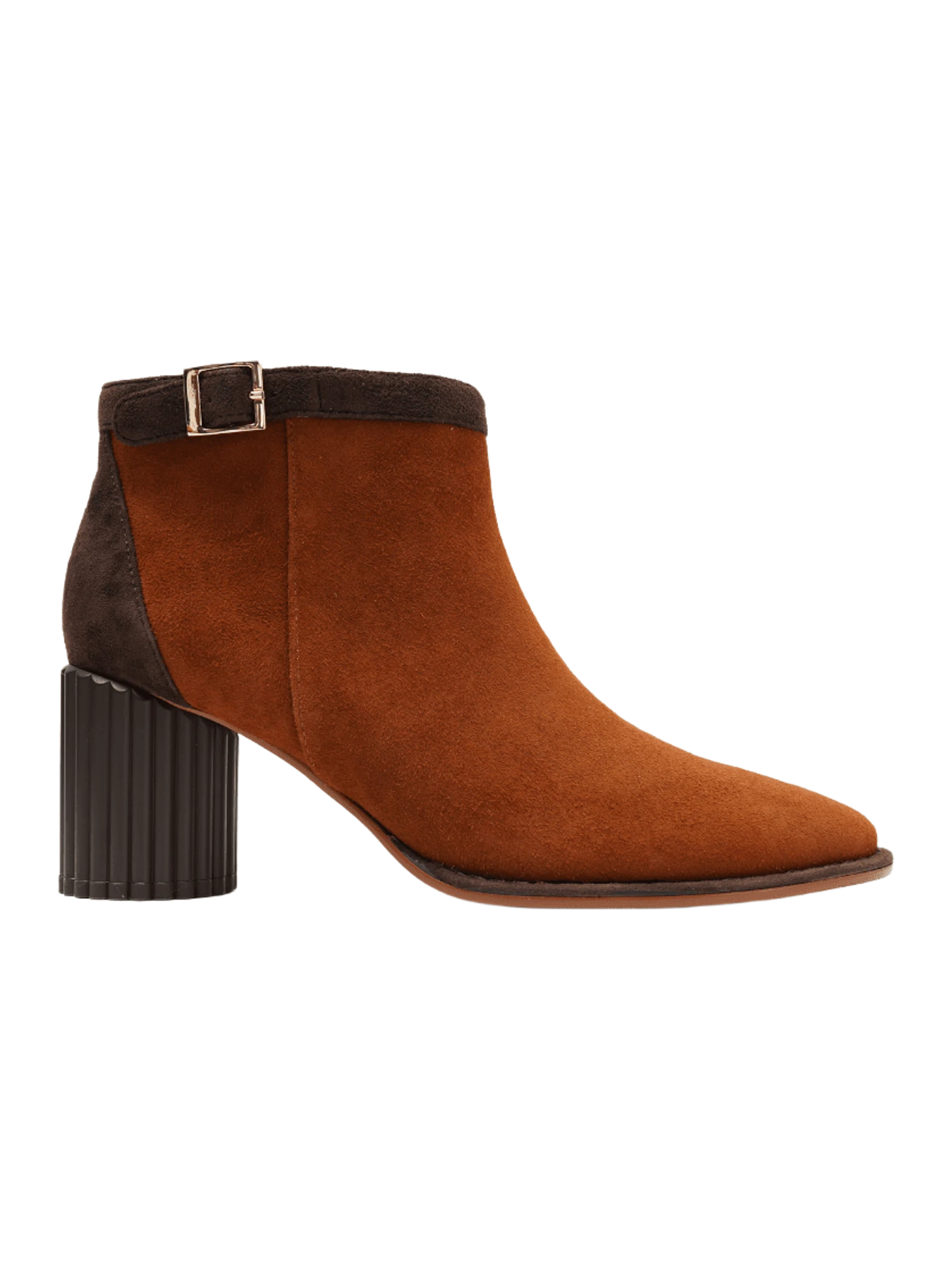 Cecelia New York Tulia - Chocolate Cognac Suede Bootie
