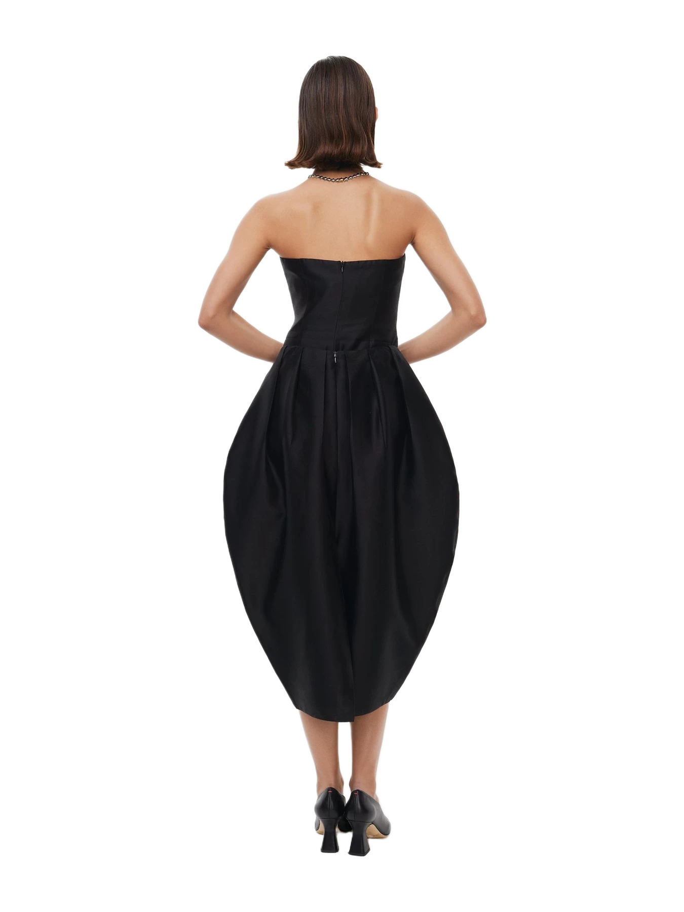 Alas Silk Tulip Skirt In Black