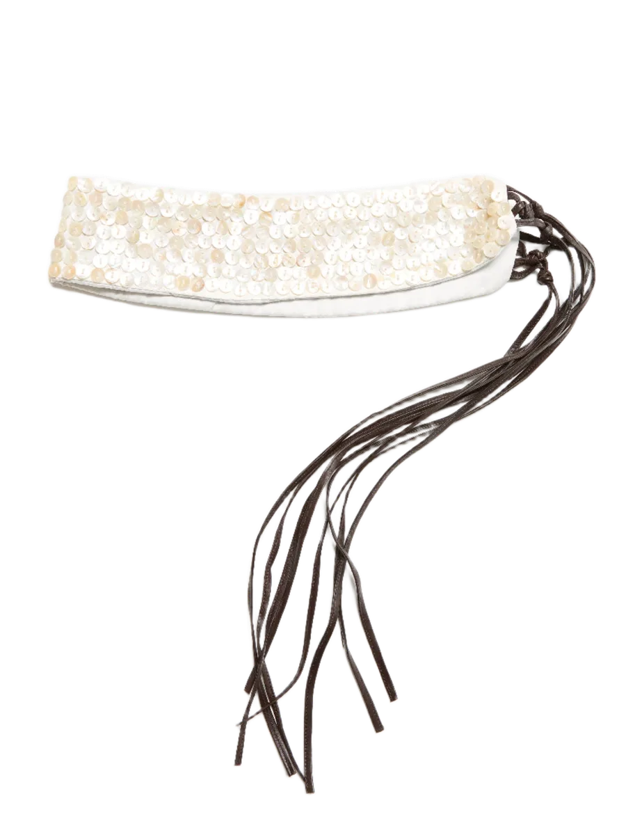 Chan Luu Ultra Wide Waist Belt Shell Button