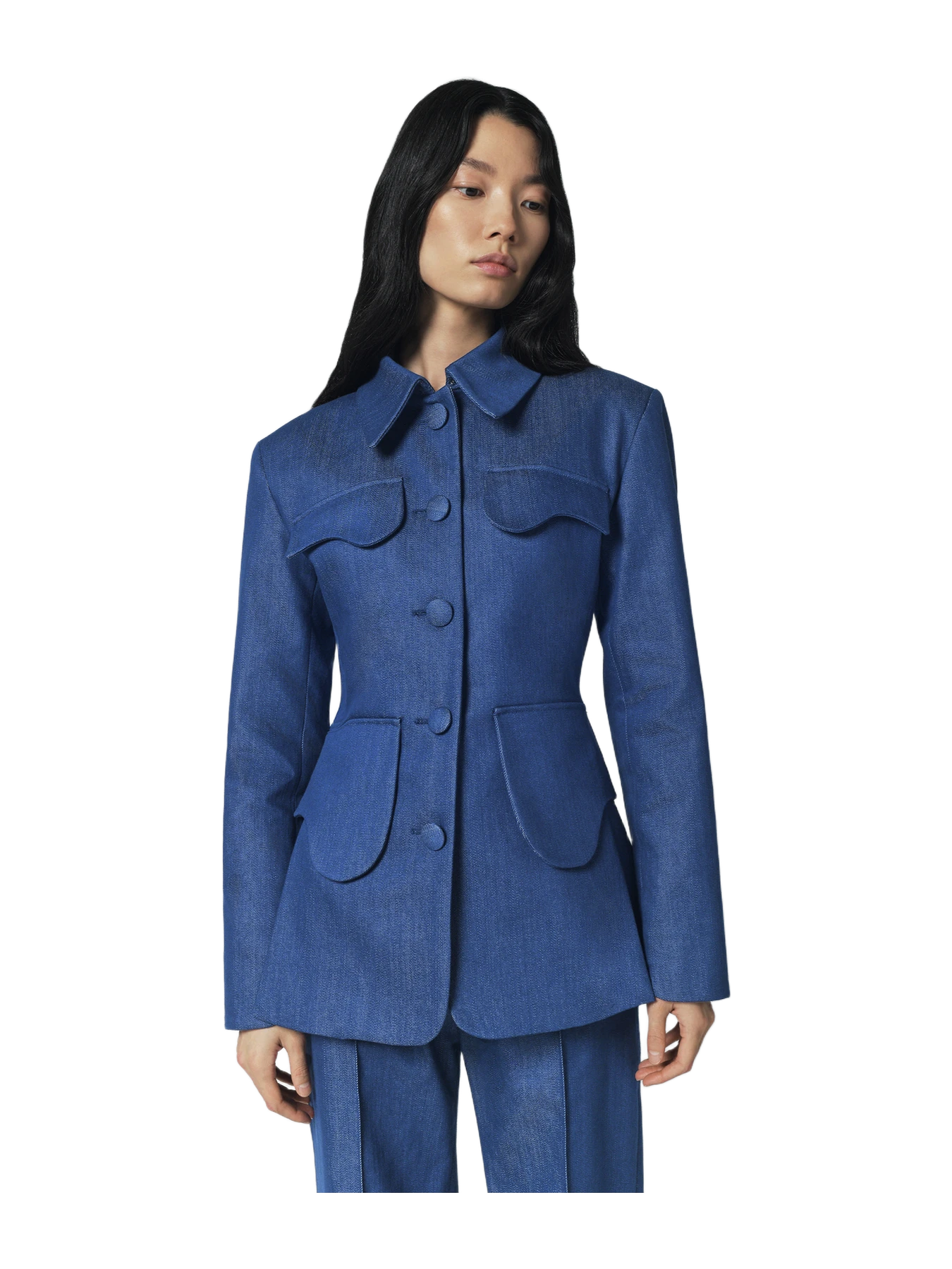 TAMARA Utility denim suit jacket - Blue