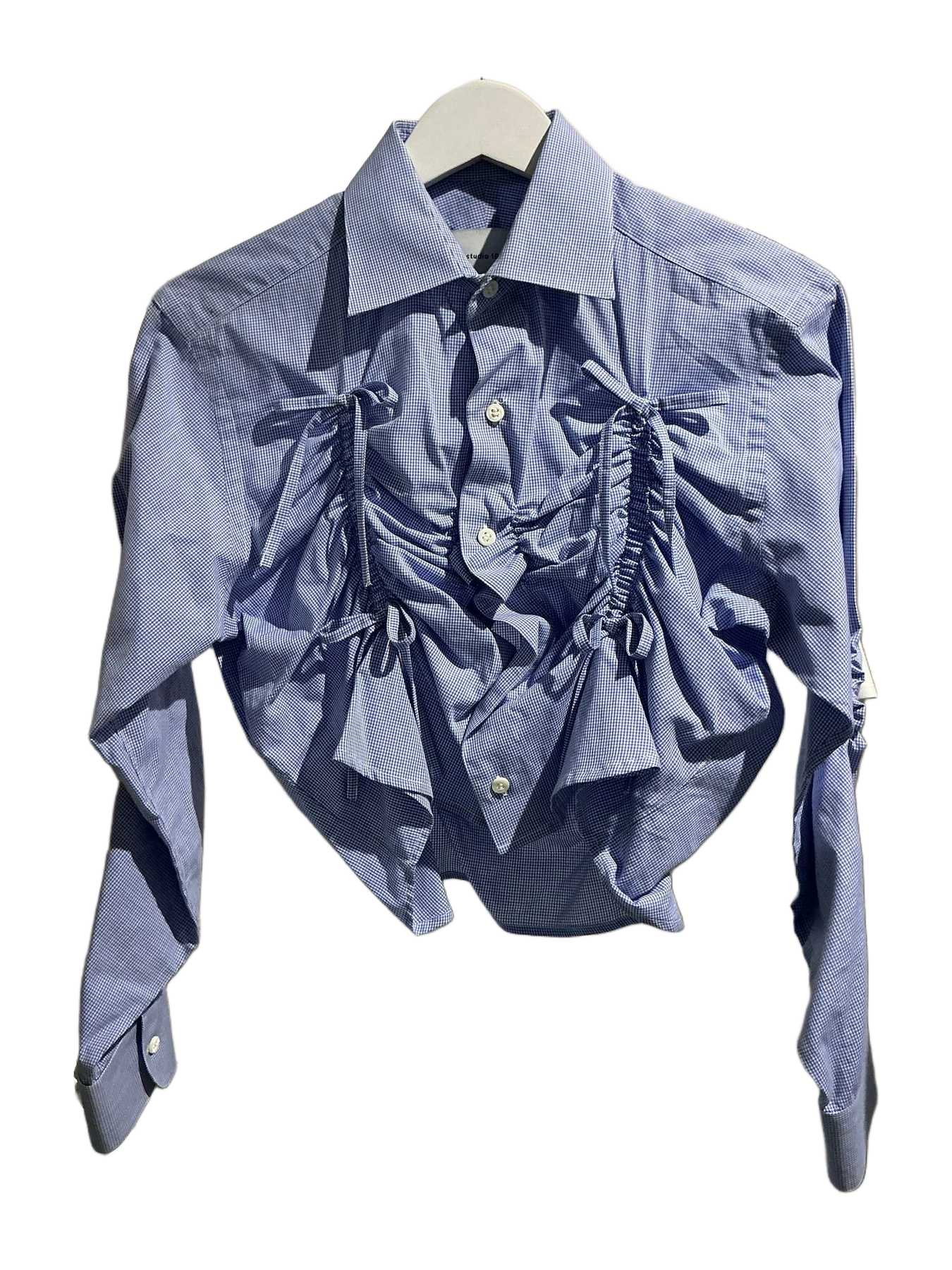 estudio 1999 Valentines Azul Con Cuadros Blancos - S