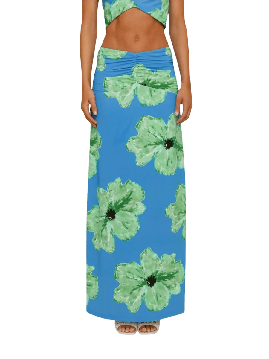 The Wolf Gang Veda Maxi Skirt - Cornflower