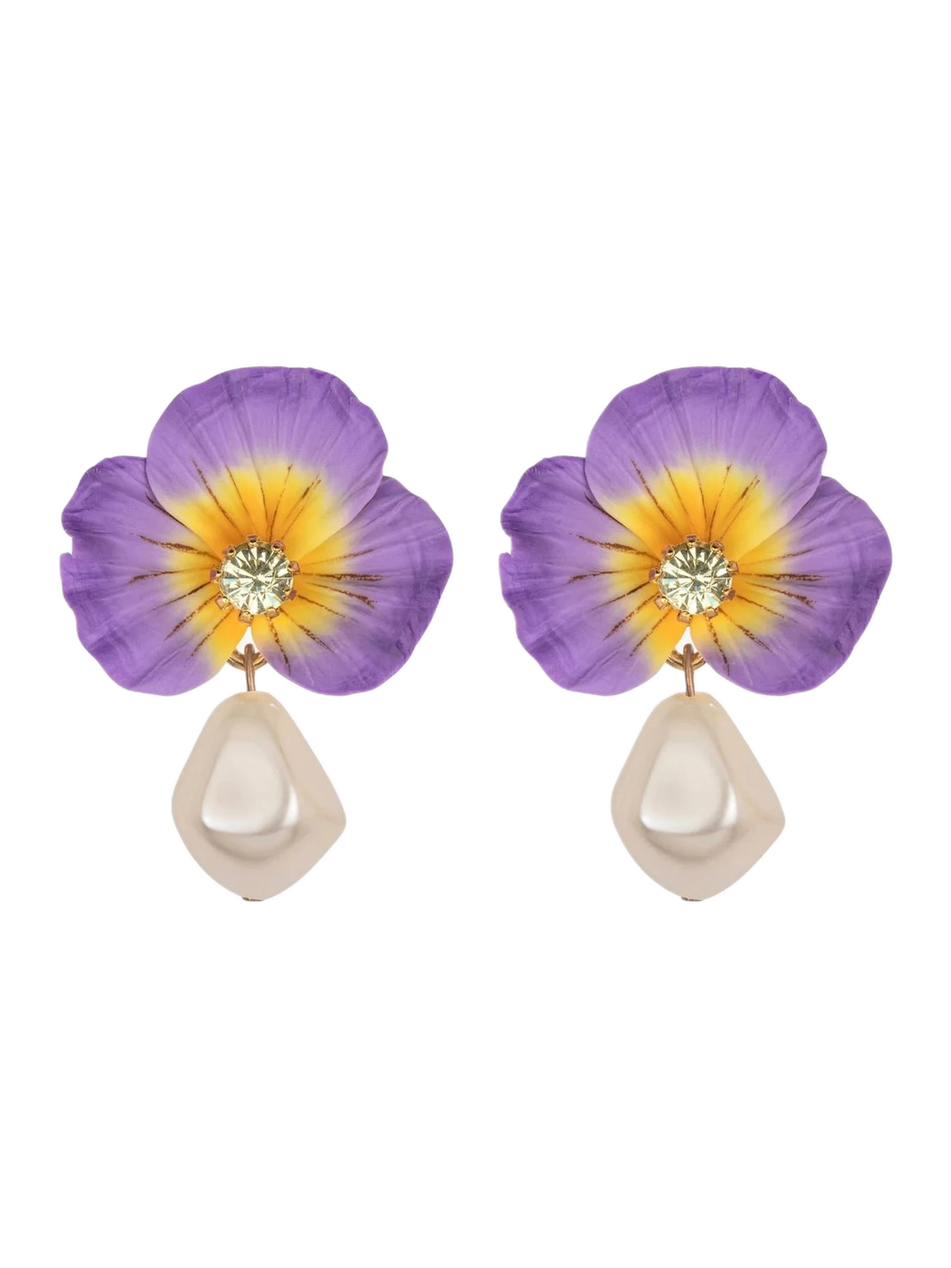 Jennifer Behr Vella Earrings -- Violet
