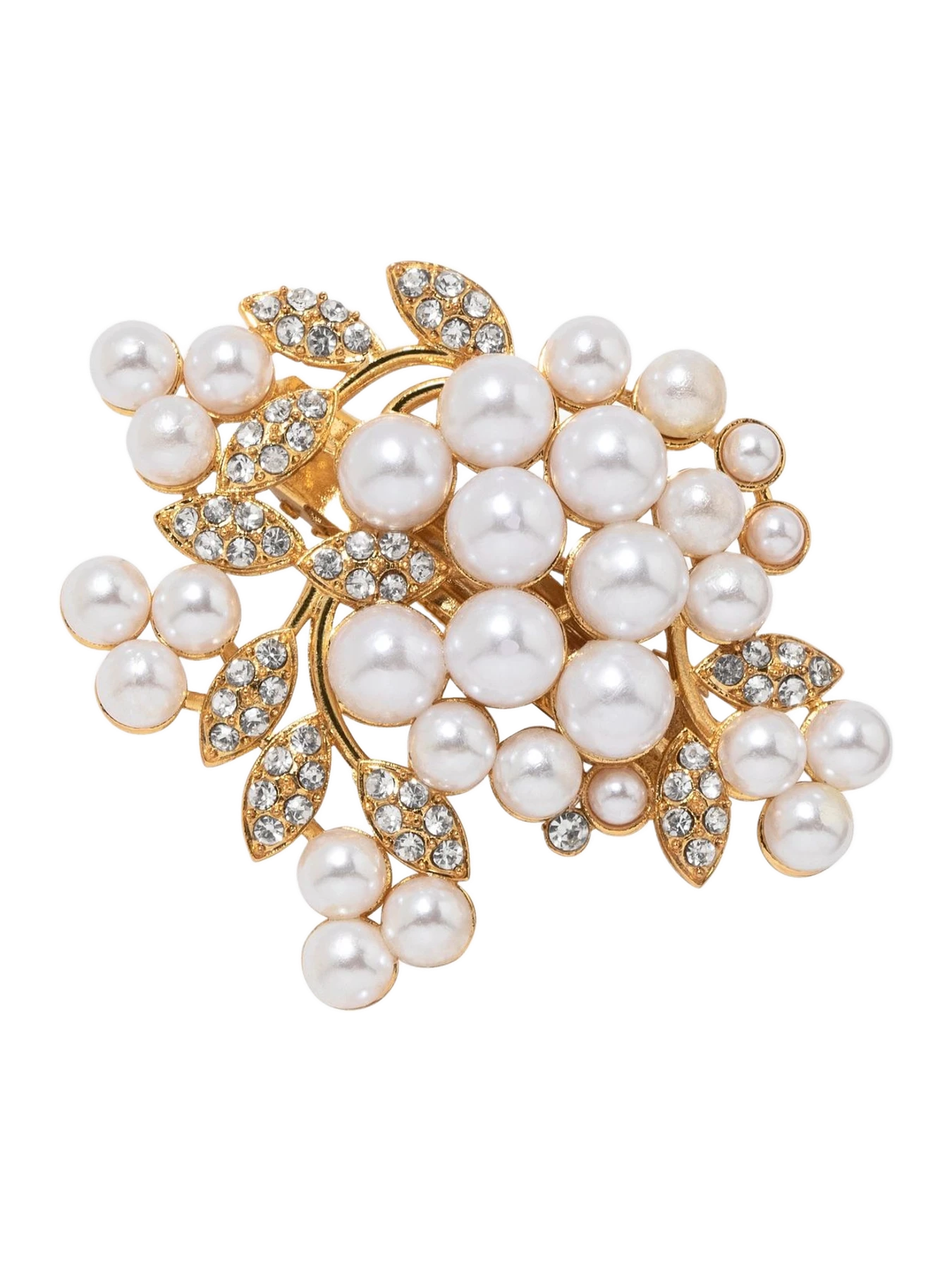 Jennifer Behr Verona Brooch -- Pearl Gold